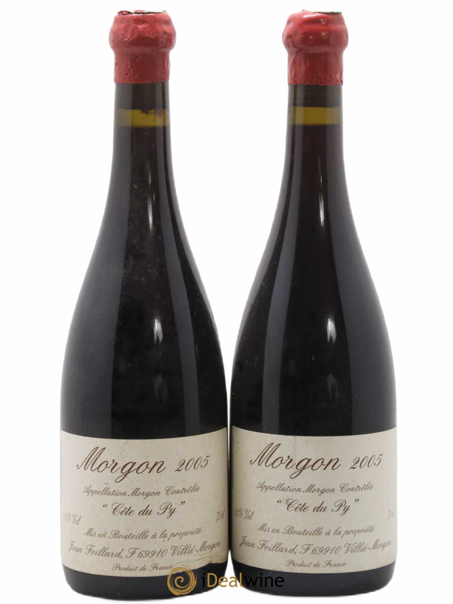 Morgon Côte du Py Jean Foillard 2005 - Lot de 2 bouteilles - 0