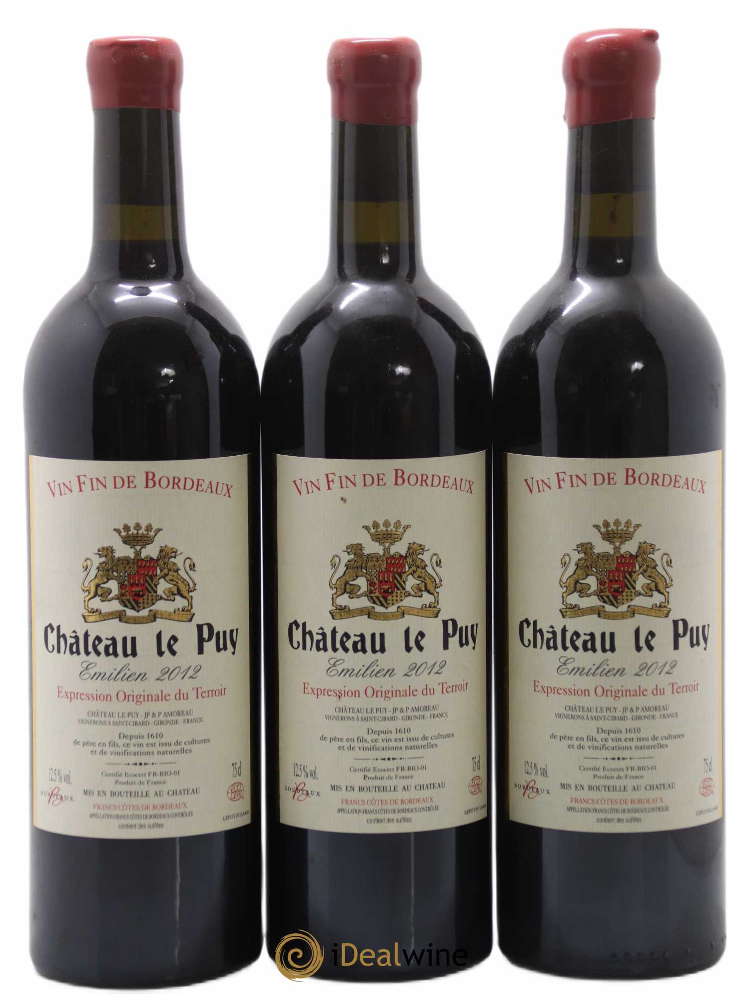 Le Puy - Cuvée Emilien 2012 - Lot de 3 bouteilles - 0