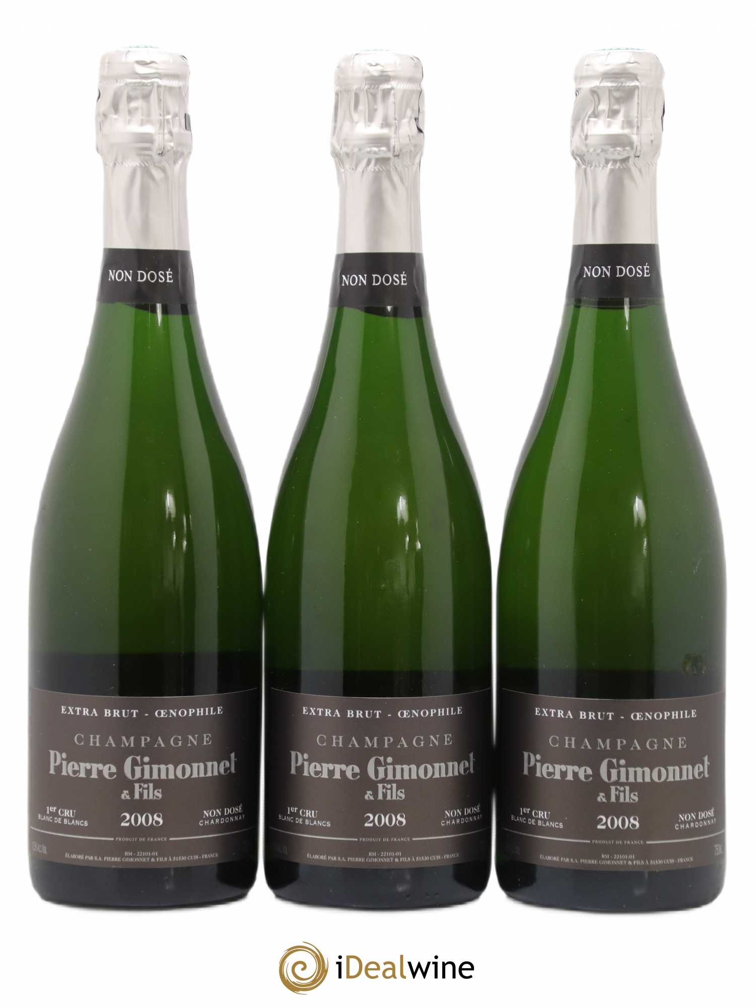 Oenophile Extra-Brut Pierre Gimonnet 2008 - Lot de 3 bouteilles - 0