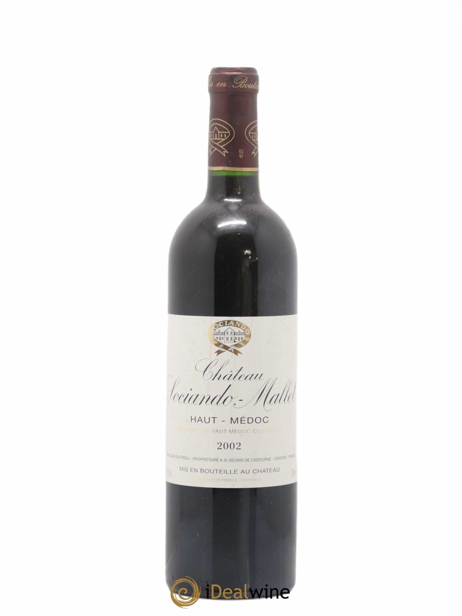 Château Sociando Mallet 2002 - Lot de 1 bouteille - 0