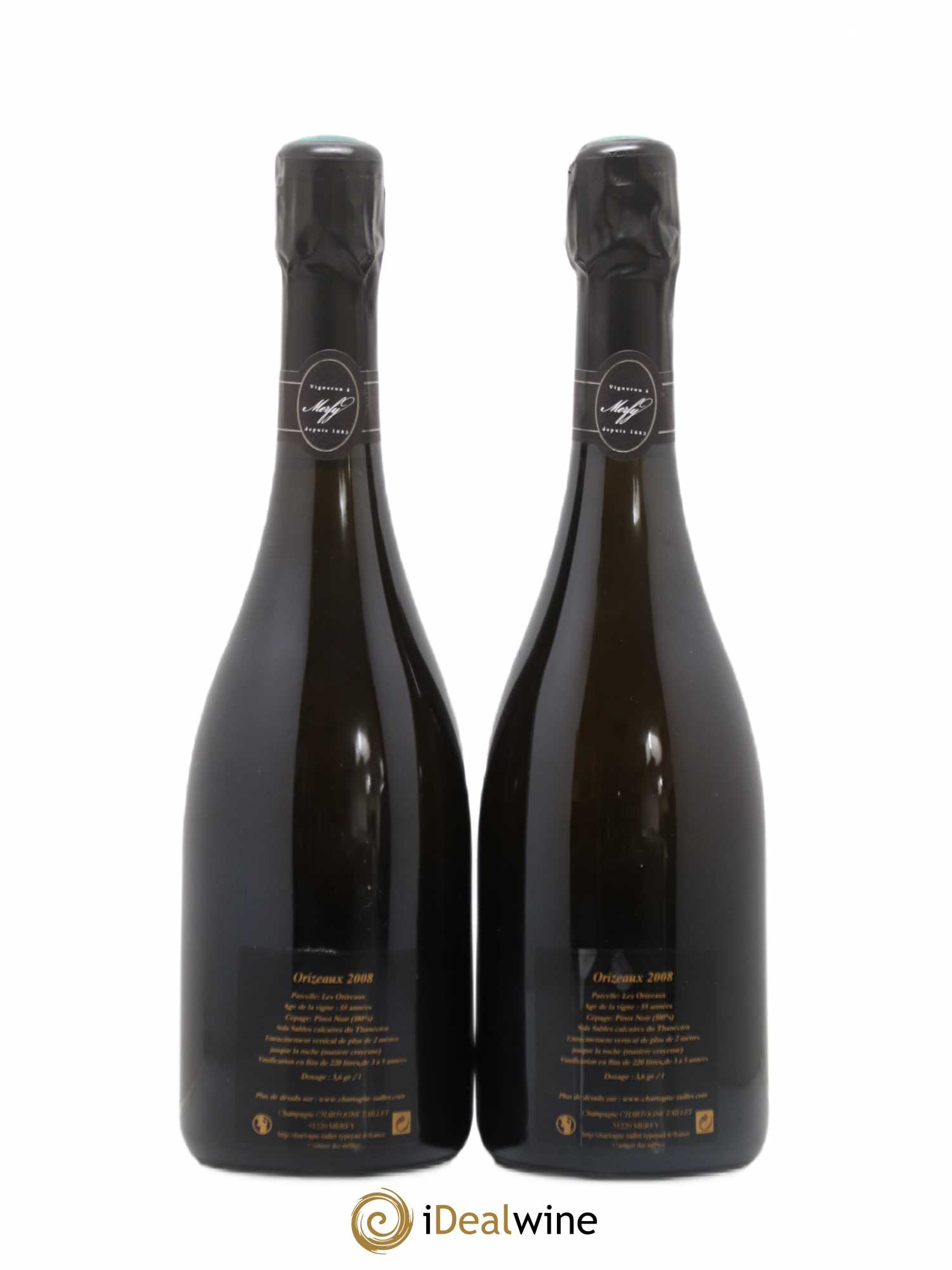 Champagne Les Orizeaux Chartogne Taillet 2008 - Posten von 2 Flaschen - 1