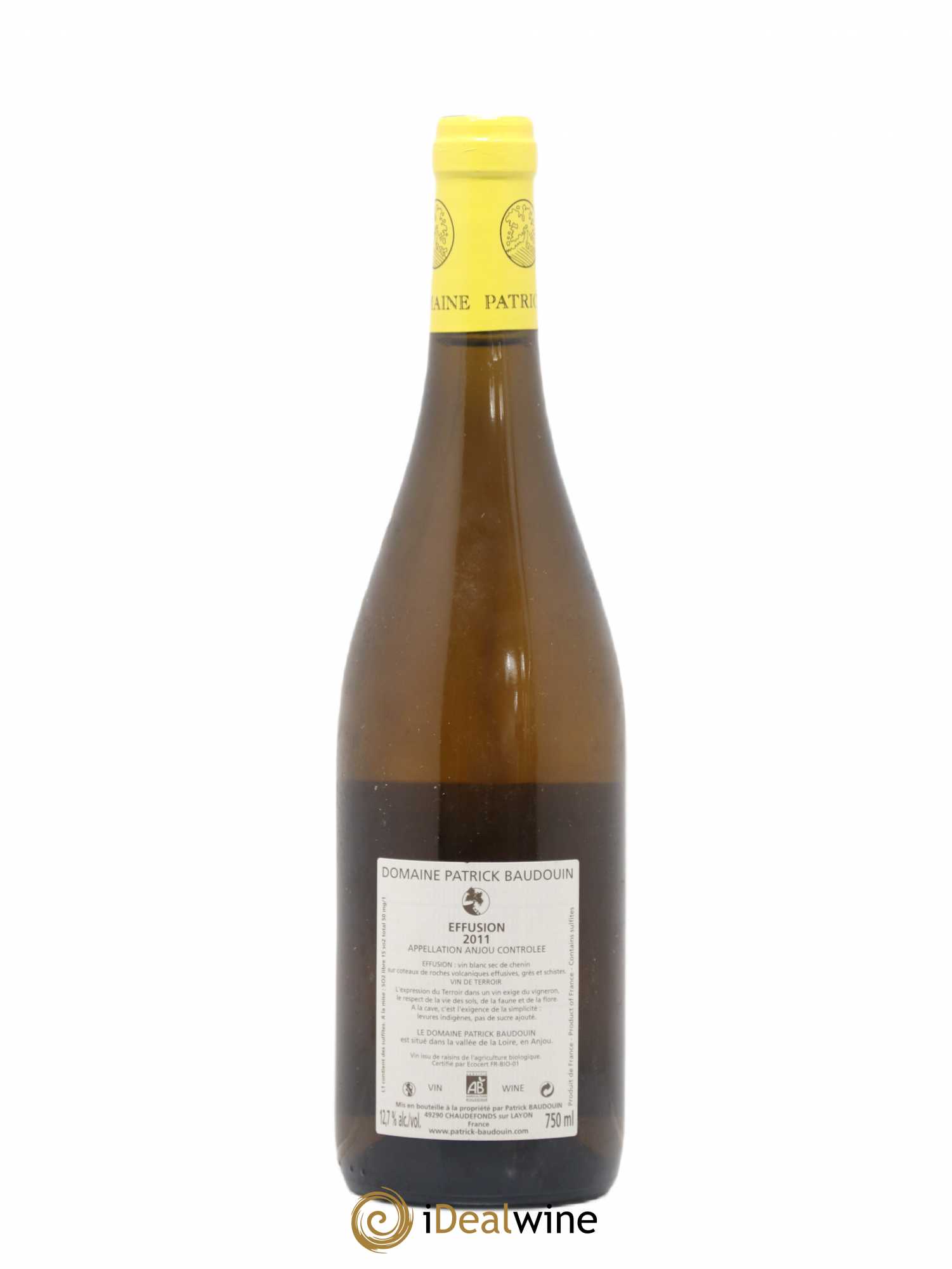 Anjou Effusion Patrick Baudouin 2011 - Lot de 1 bouteille - 1