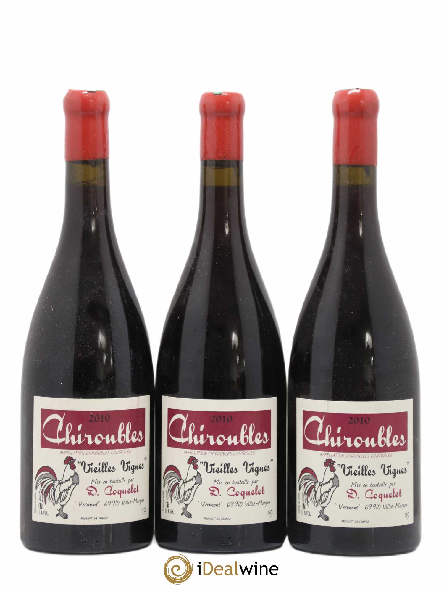 Chiroubles Vieilles Vignes Damien Coquelet 2010 - Lot de 3 bouteilles - 0