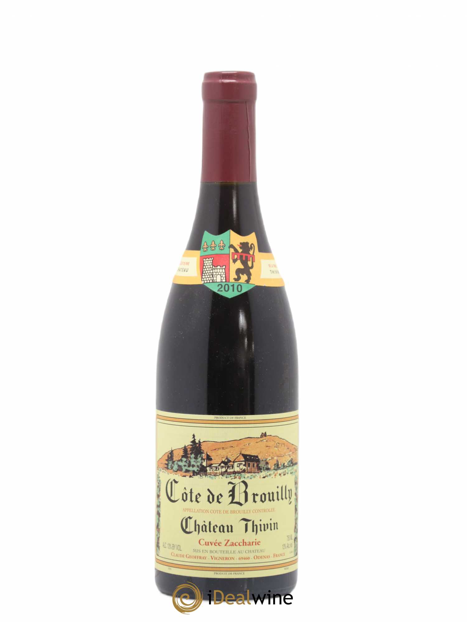 Côte de Brouilly Cuvée Zaccharie Château Thivin 2010 - Lot de 1 bouteille - 0