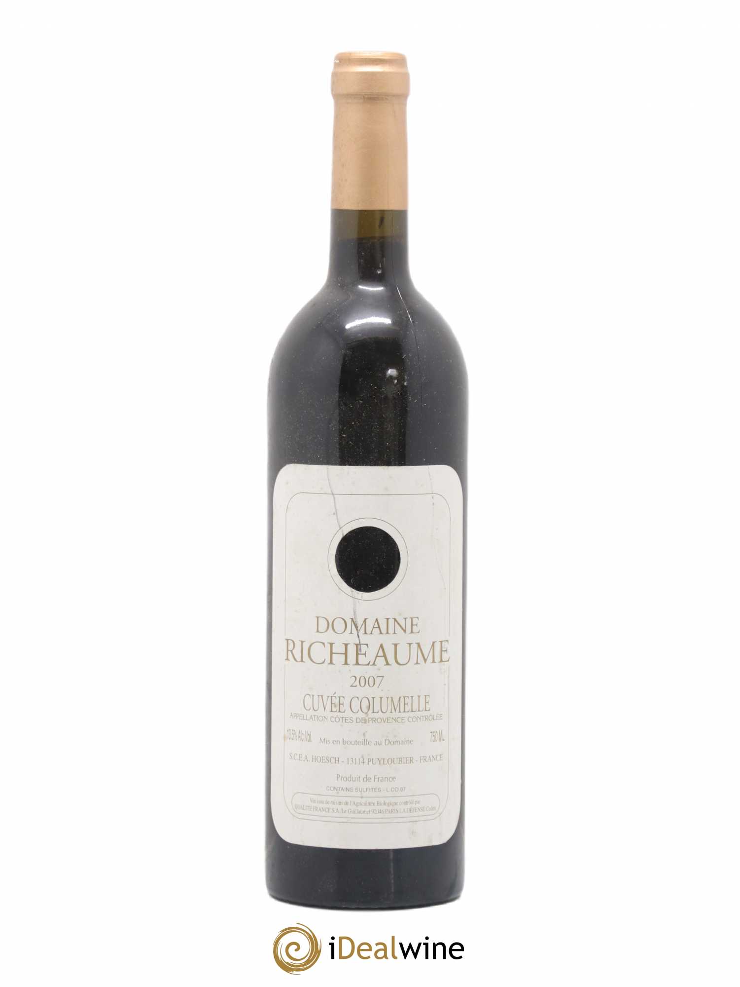 Côtes de Provence Richeaume cuvée Columelle 2007 - Lot de 1 bouteille - 0