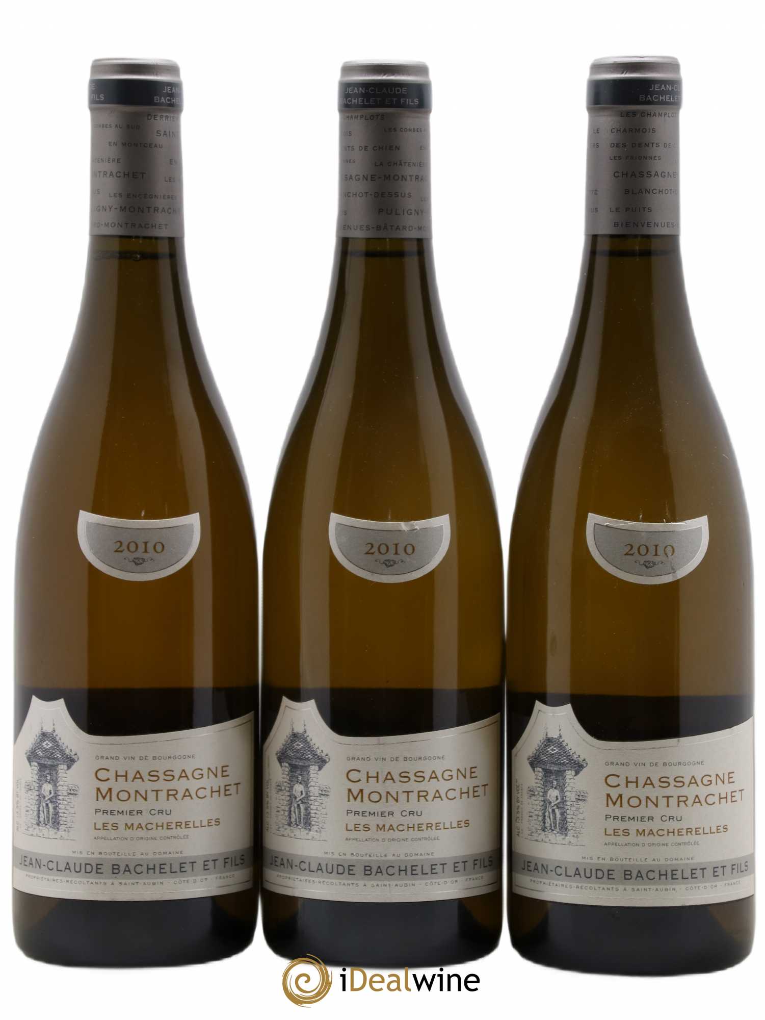 Chassagne-Montrachet 1er Cru Les Macherelles Jean-Claude Bachelet (Domaine) 2010 - Lot de 3 bouteilles - 0