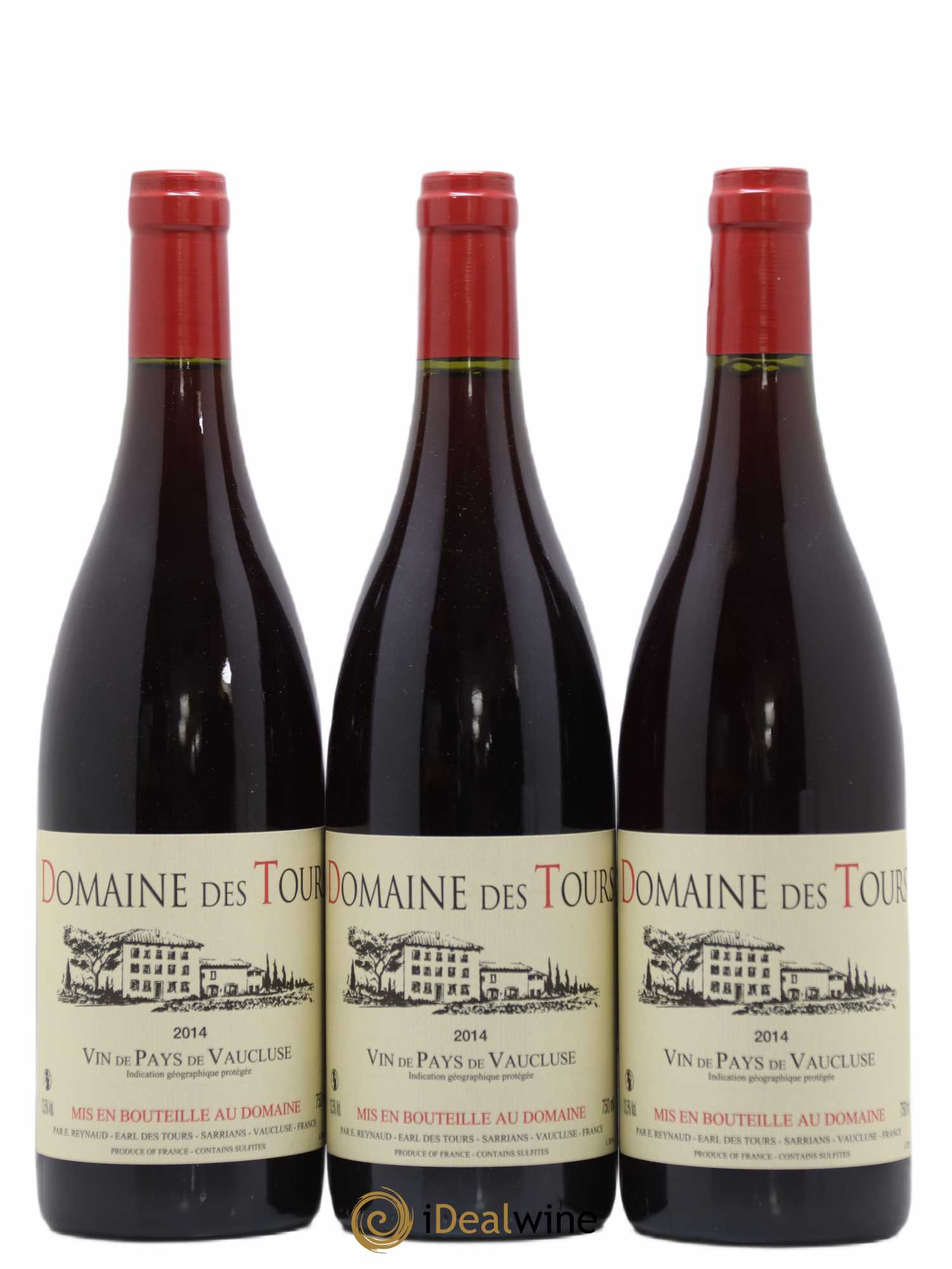 Vaucluse (Vin de Pays de Vaucluse) Domaine des Tours Emmanuel Reynaud 2014 - Lot de 3 bouteilles - 0