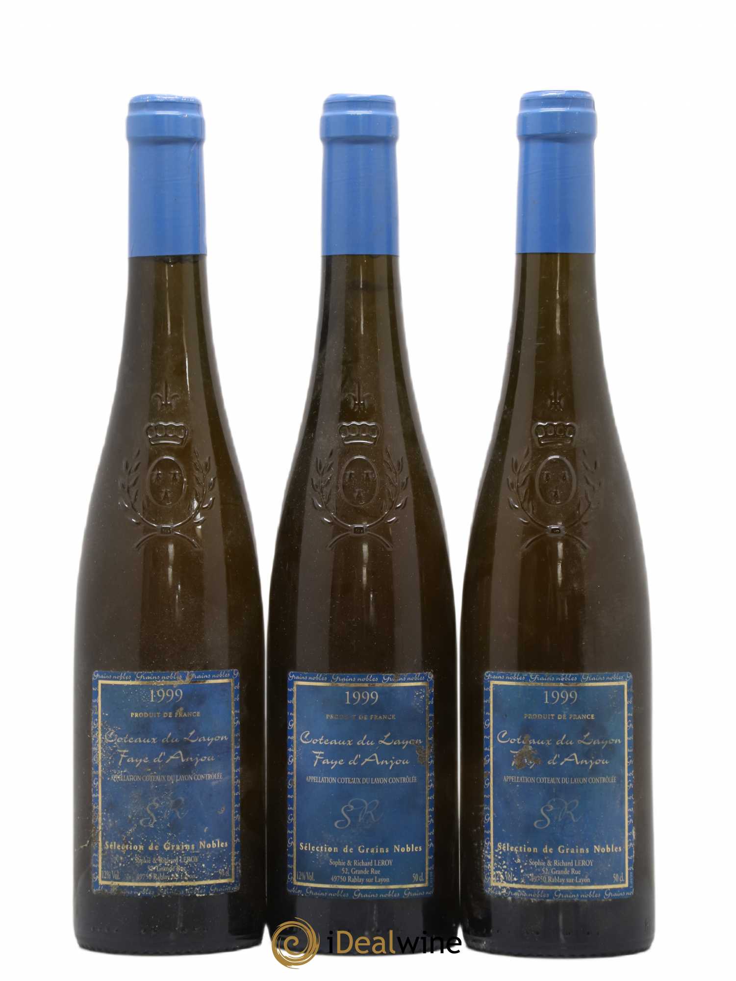 Coteaux du Layon Faye d'Anjou Sélection de grains nobles 50cl Richard Leroy 1999 - Lotto di 3 bottiglie - 0