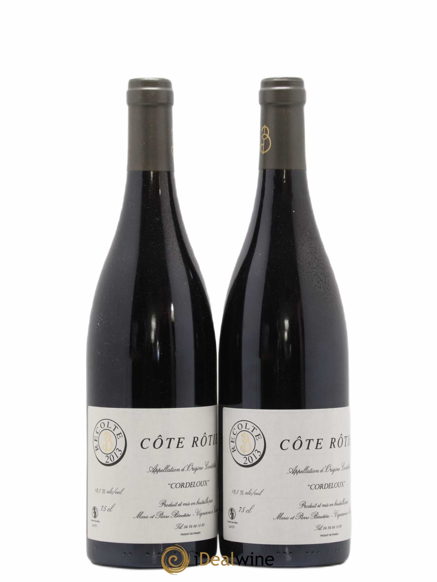 Côte-Rôtie Cordeloux Marie et Pierre Bénetière (Domaine) 2013 - Lot de 2 bouteilles - 0