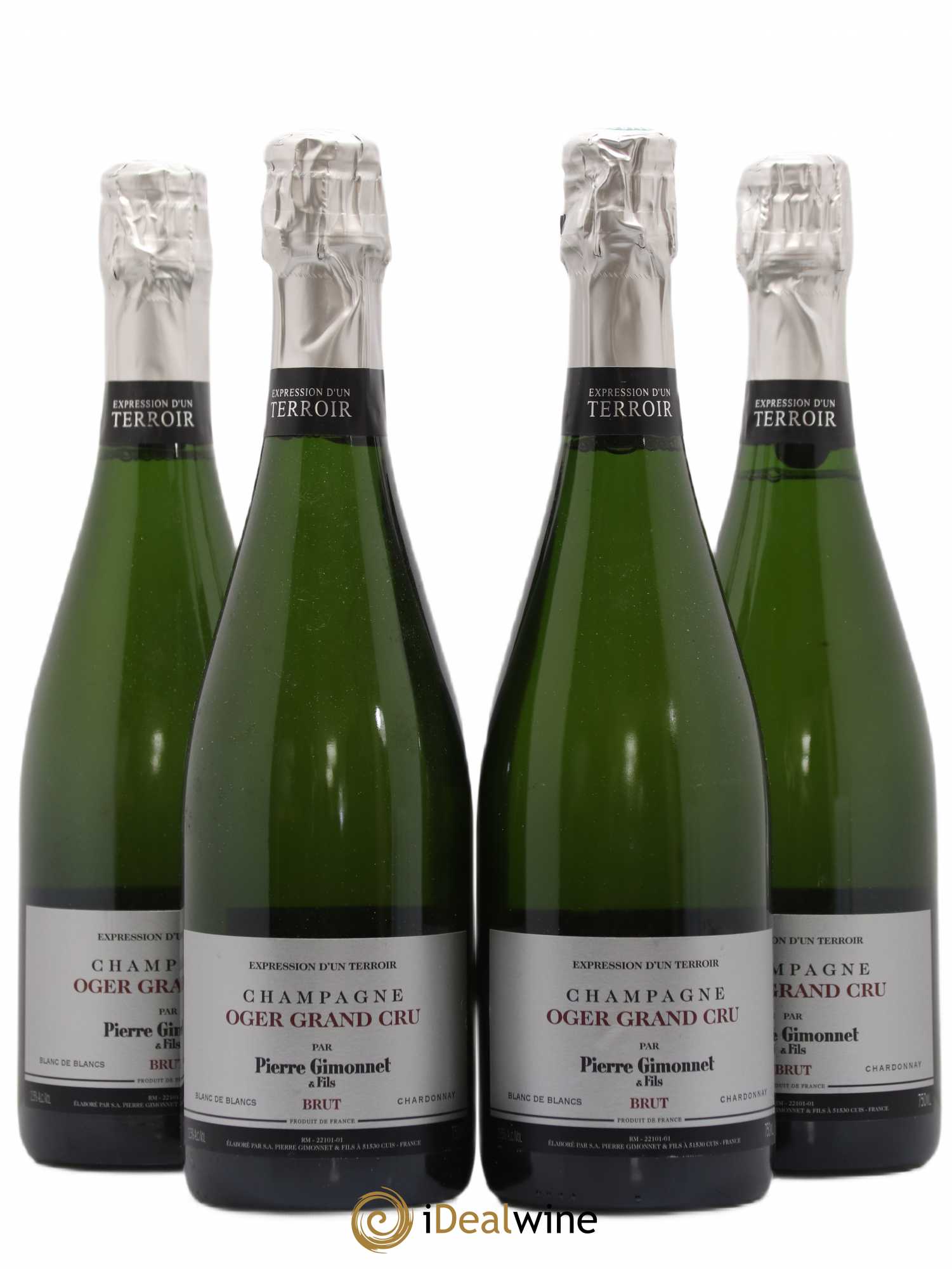 Champagne Oger Grand Cru Pierre Gimonnet - Posten von 4 Flaschen - 0