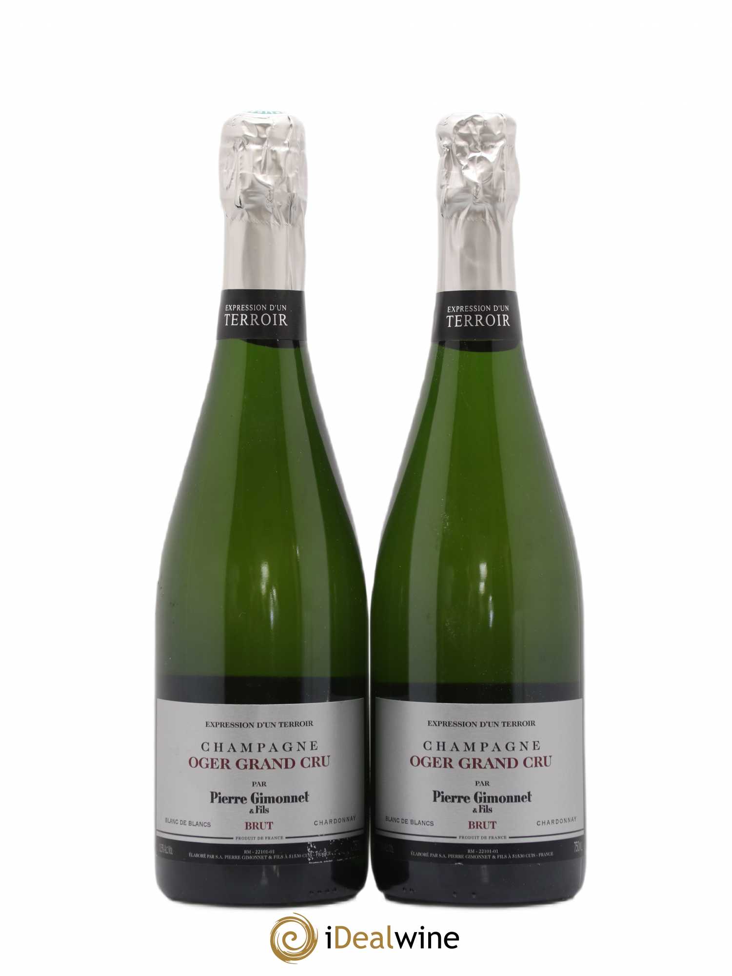 Champagne Oger Grand Cru Pierre Gimonnet - Posten von 2 Flaschen - 0