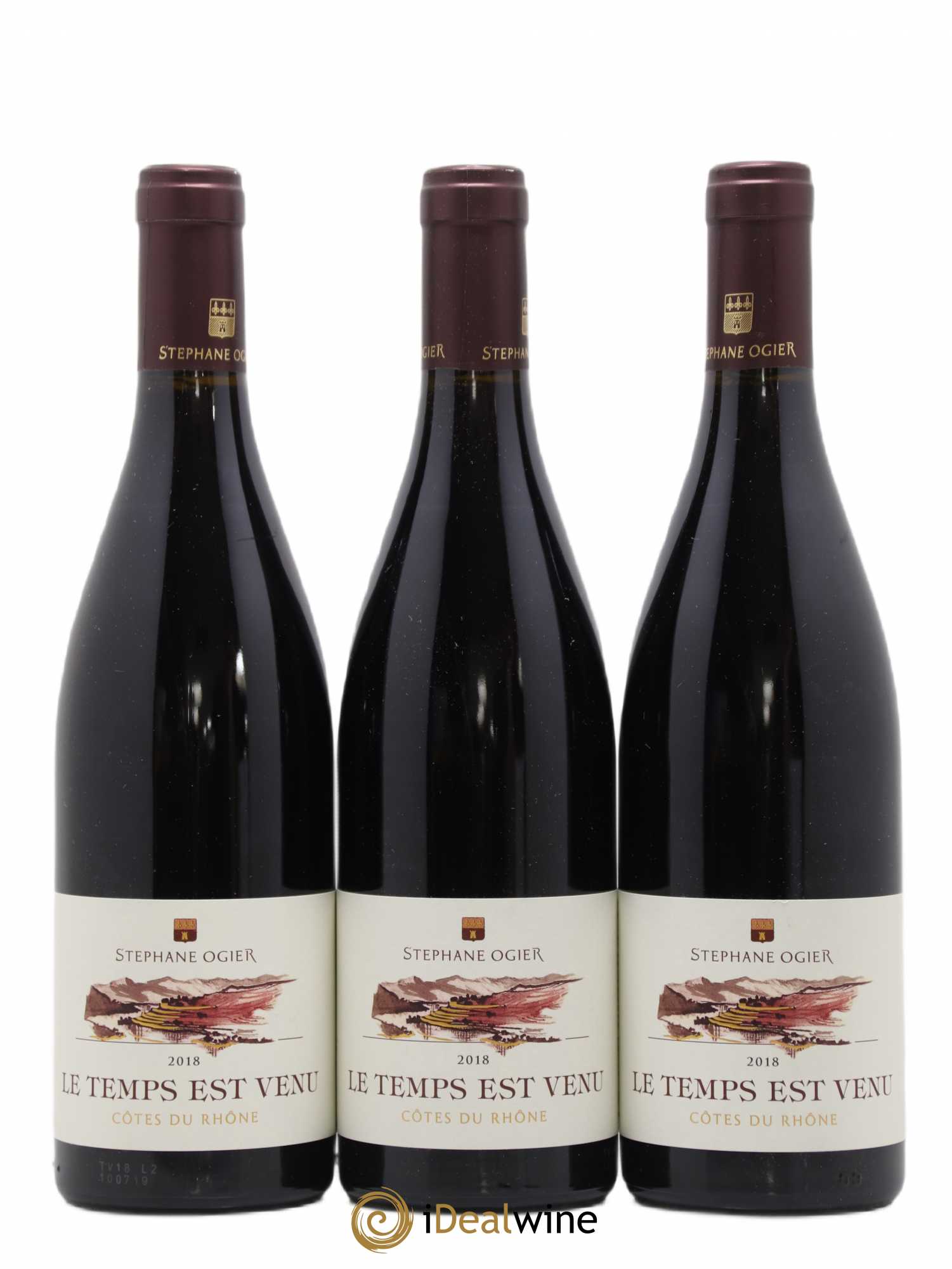 Côtes-du-Rhône Le Temps est Venu Stéphane Ogier 2018 - Lot de 3 bouteilles - 0