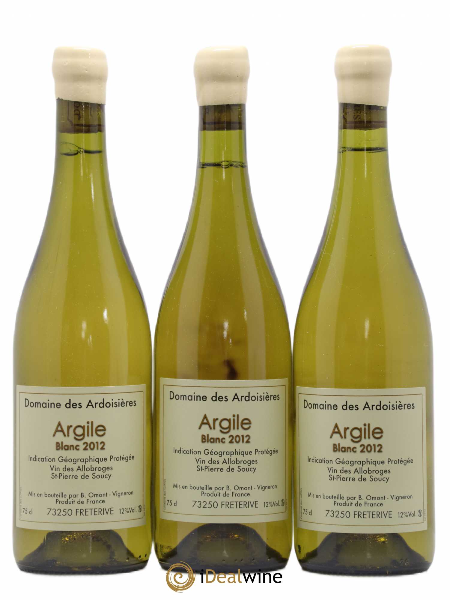 Vin des Allobroges Saint-Pierre-de-Soucy Argile Ardoisières (Domaine des) 2012 - Lot de 3 bouteilles - 0
