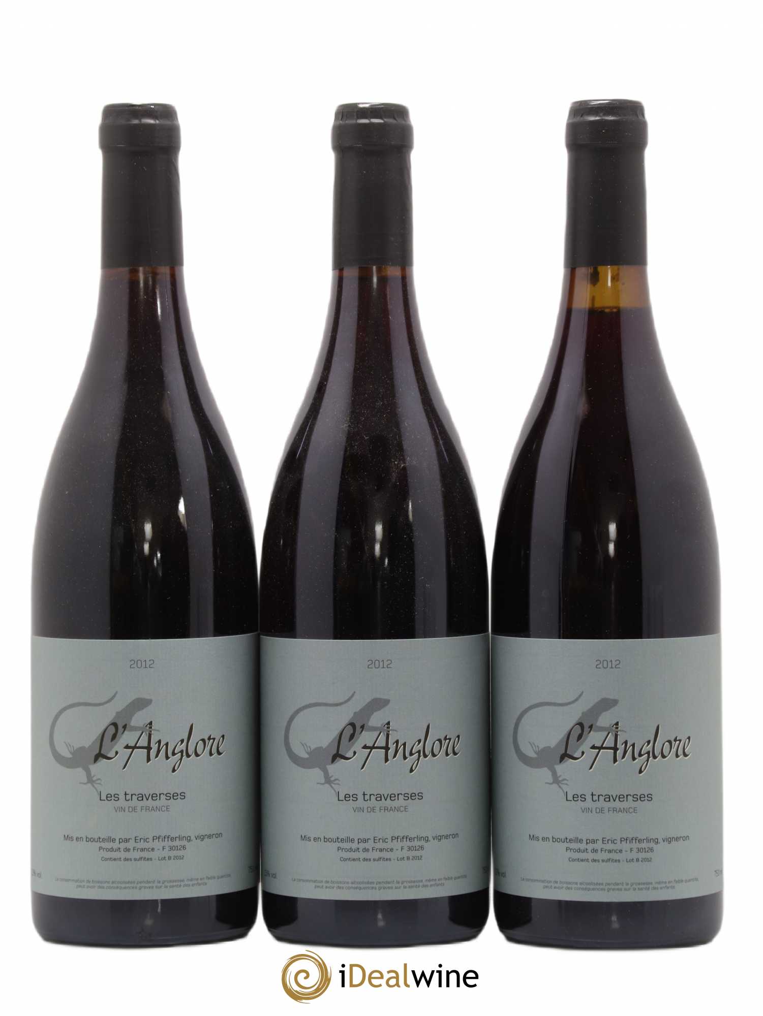 Vin de France Les Traverses L'Anglore 2012 - Lot de 3 bouteilles - 0