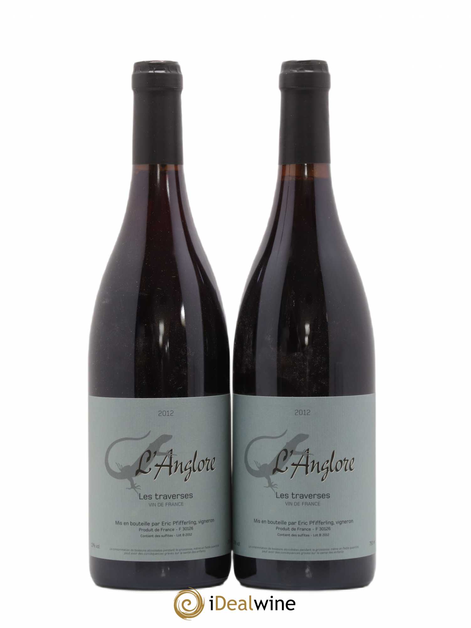 Vin de France Les Traverses L'Anglore 2012 - Lot de 2 bouteilles - 0