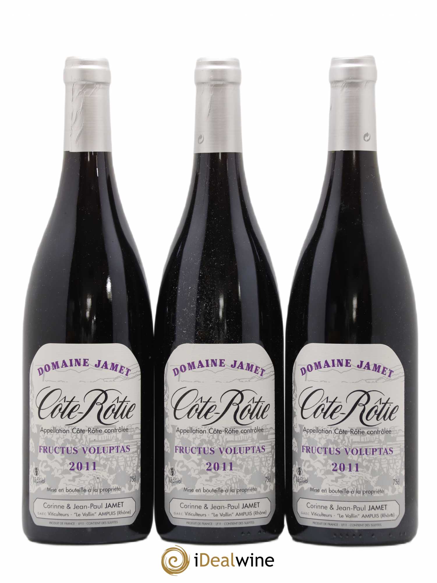 Côte-Rôtie Fructus Voluptas Jamet (Domaine) 2011 - Lot de 3 bouteilles - 0