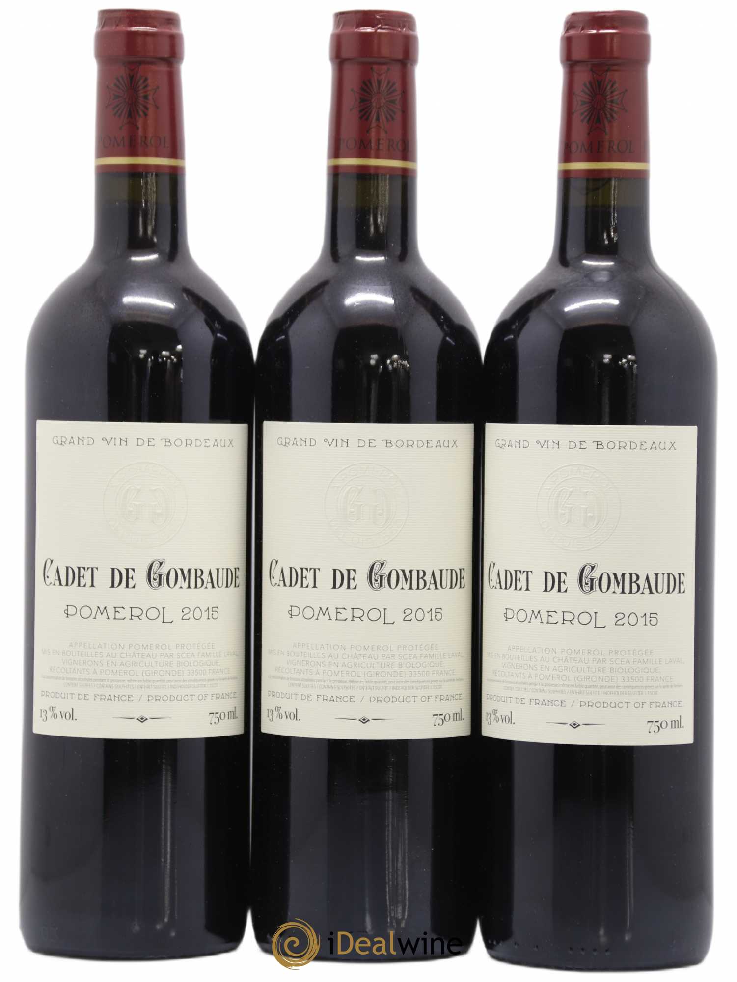 Pomerol Cadet de Gombaude Guillot 2015 - Posten von 6 Flaschen - 2
