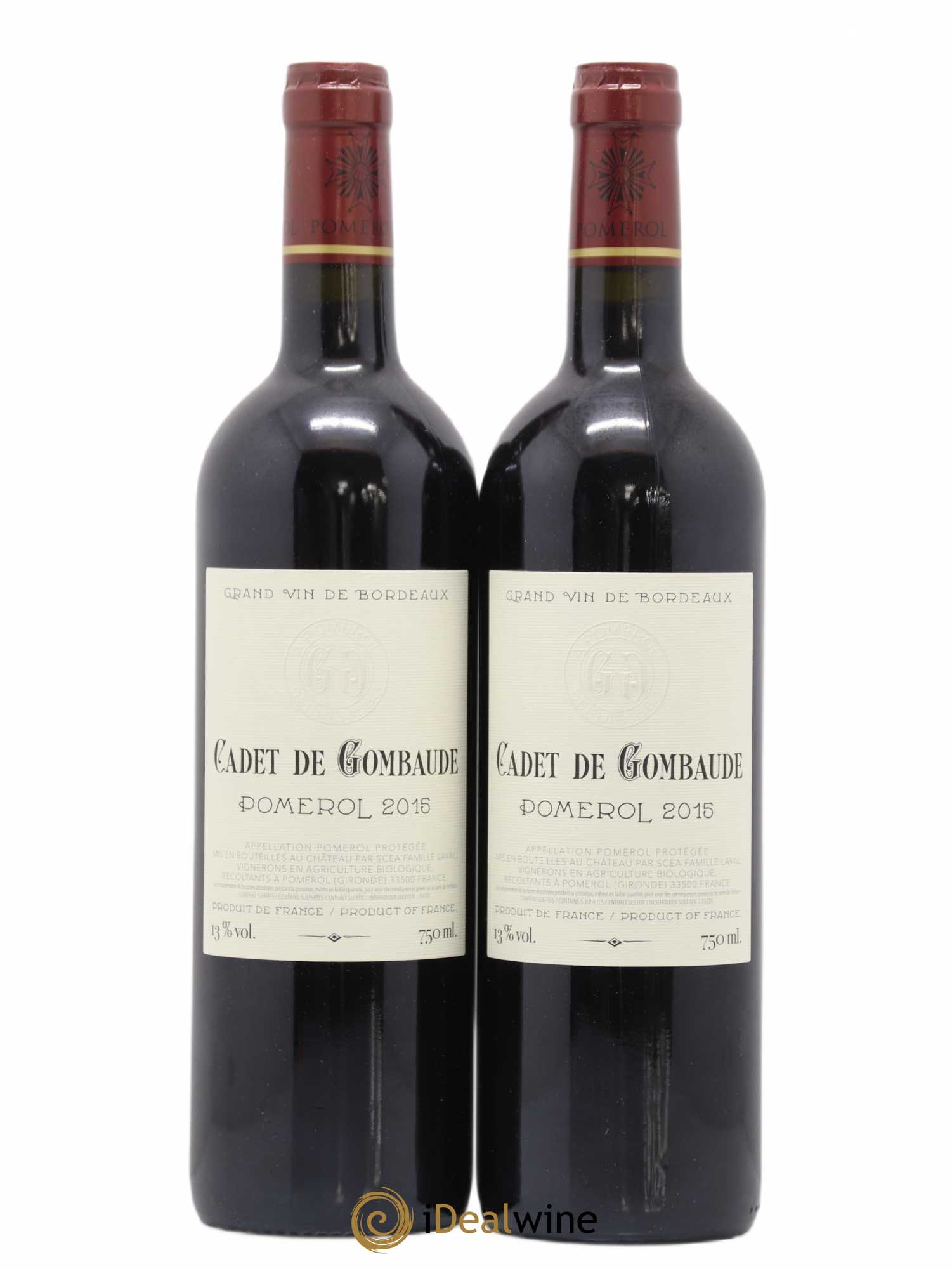 Pomerol Cadet de Gombaude Guillot 2015 - Posten von 2 Flaschen - 0