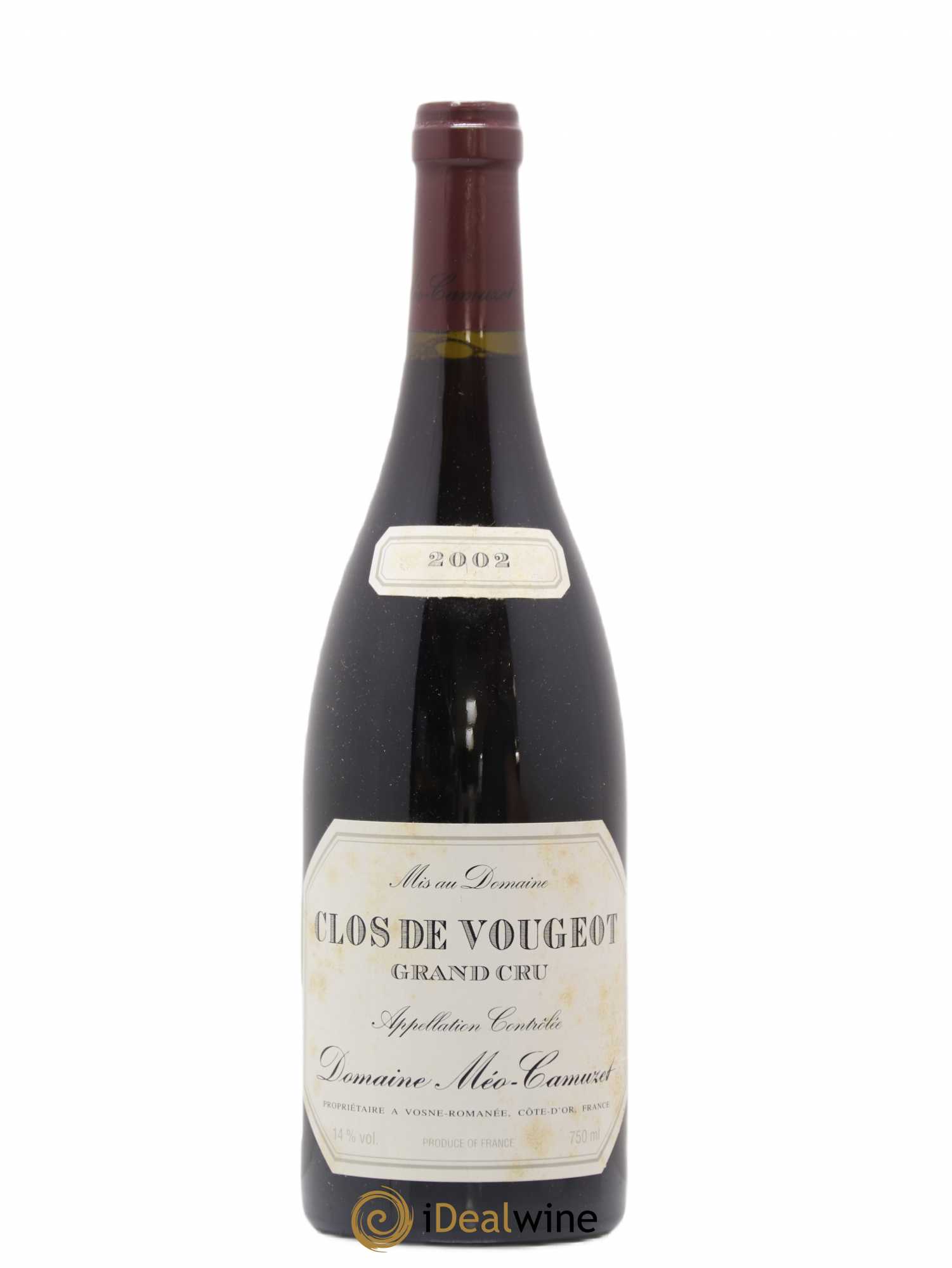 Clos de Vougeot Grand Cru Méo-Camuzet (Domaine) 2002 - Lot de 1 bouteille - 0