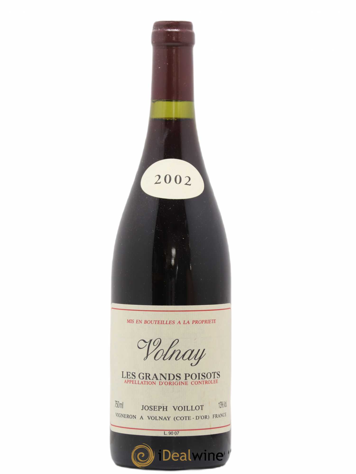 Volnay Les Grands Poisots Joseph Voillot 2002 - Posten von 1 Flasche - 0