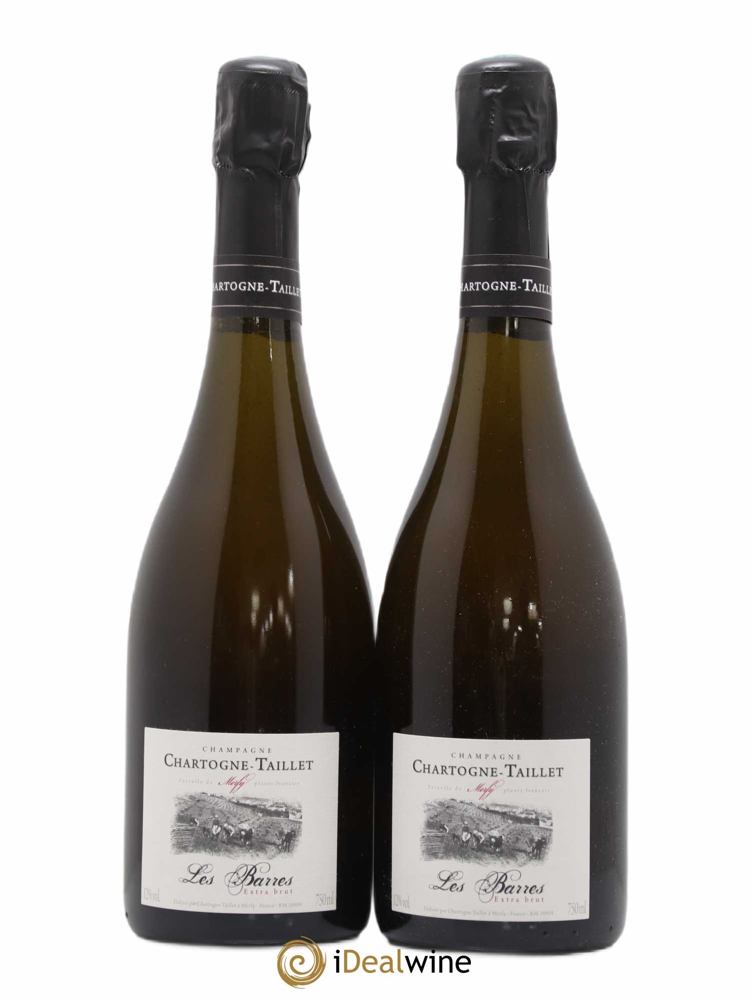Champagne Les Barres Chartogne Taillet 2009 - Lot de 2 bouteilles - 0