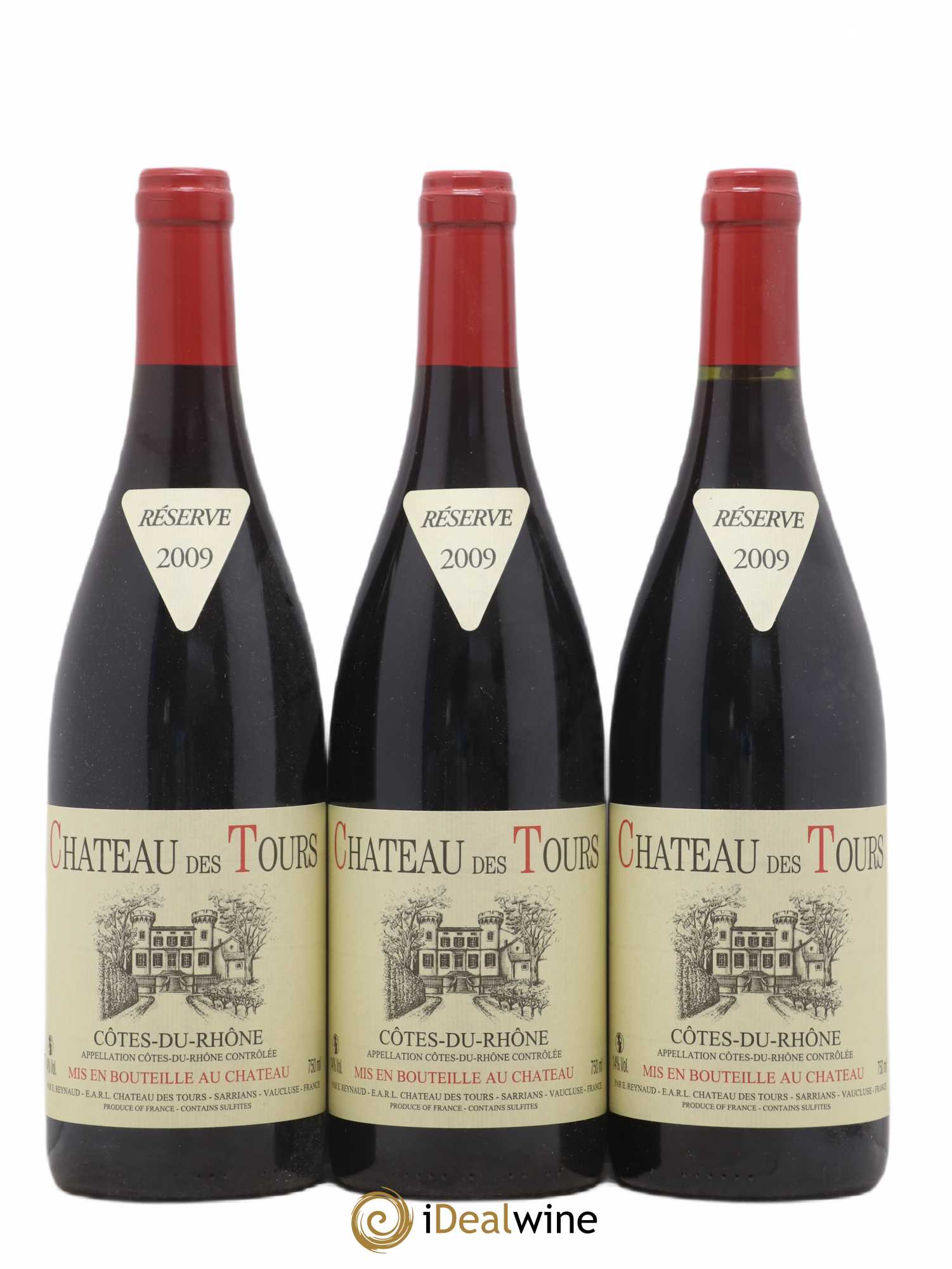 Côtes-du-Rhône Château des Tours Emmanuel Reynaud 2009 - Lot de 3 bouteilles - 0