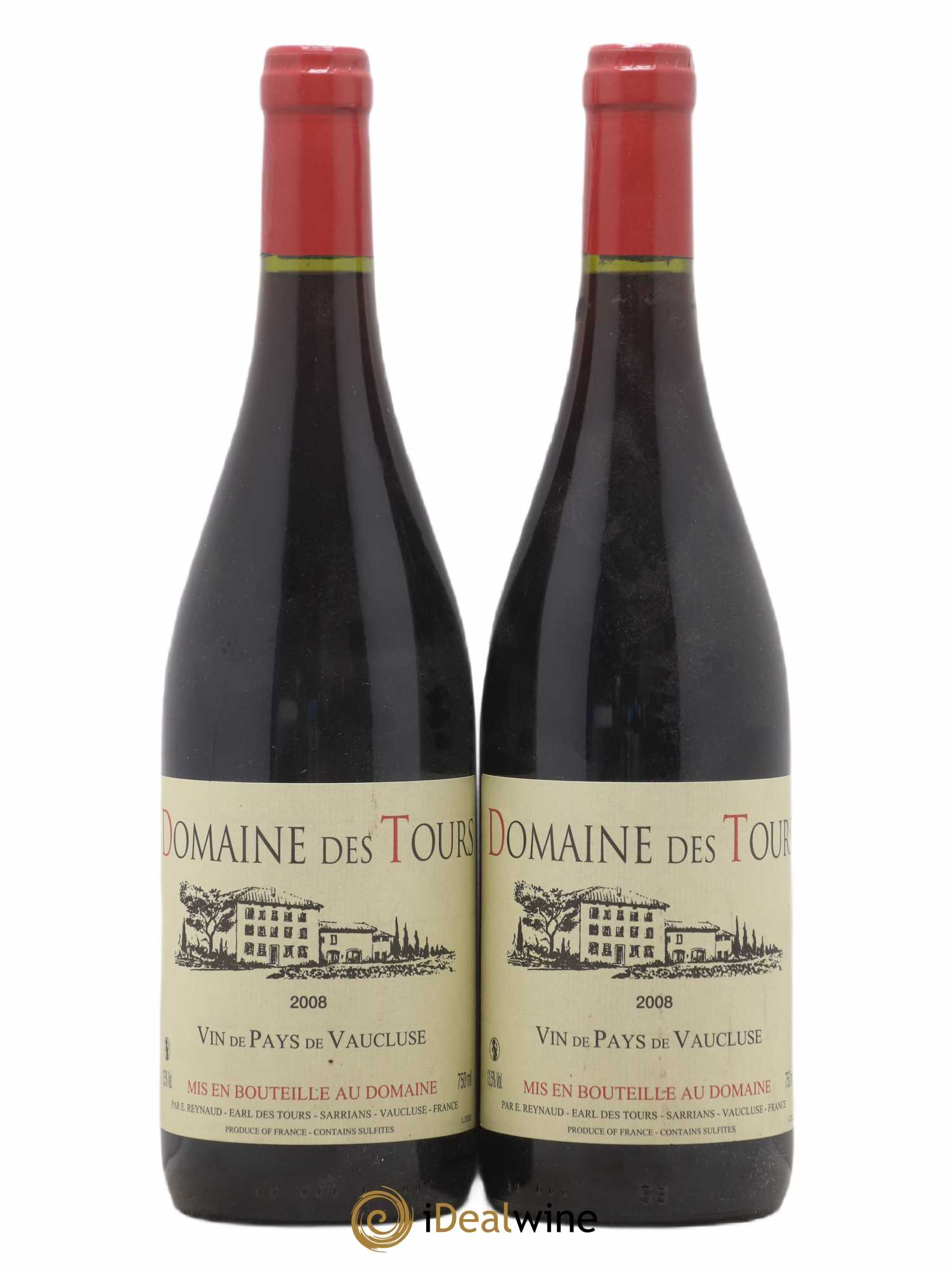 Vaucluse (Vin de Pays de Vaucluse) Domaine des Tours Emmanuel Reynaud 2008 - Lot de 2 bouteilles - 0