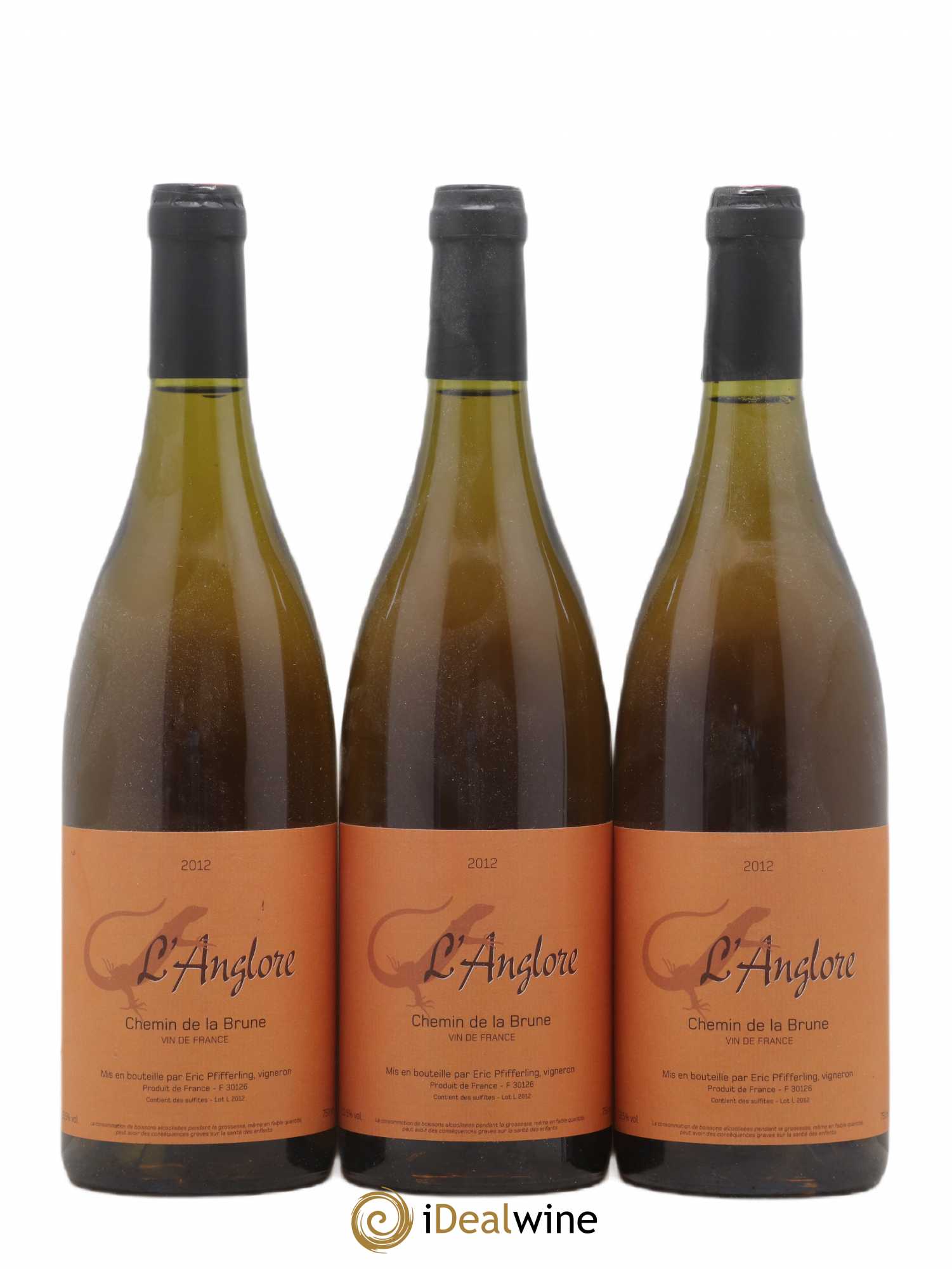 Vin de France Chemin de la brune L'Anglore 2012 - Lot de 3 bouteilles - 0
