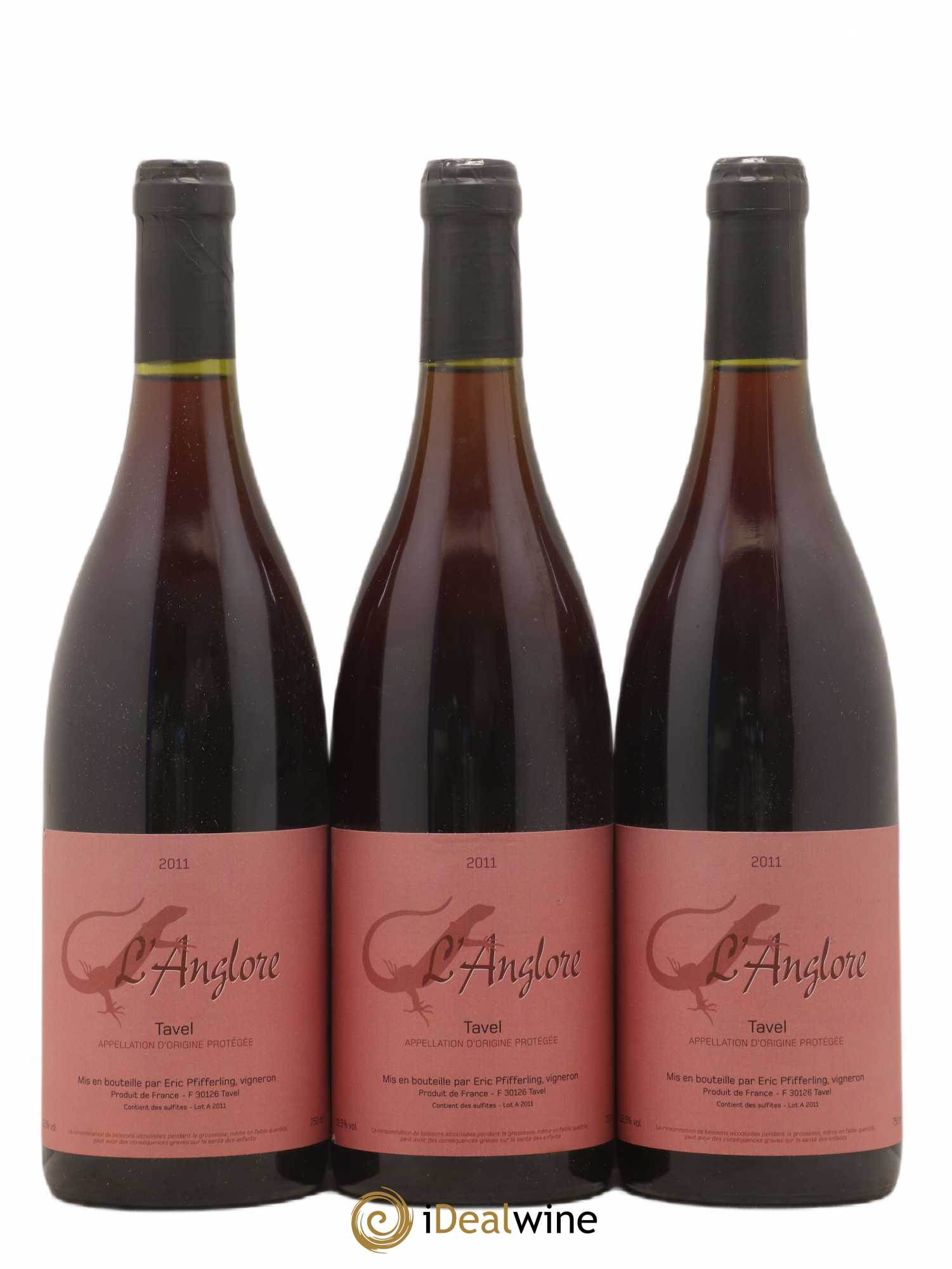 Tavel Vintage L'Anglore 2011 - Lot de 3 bouteilles - 0