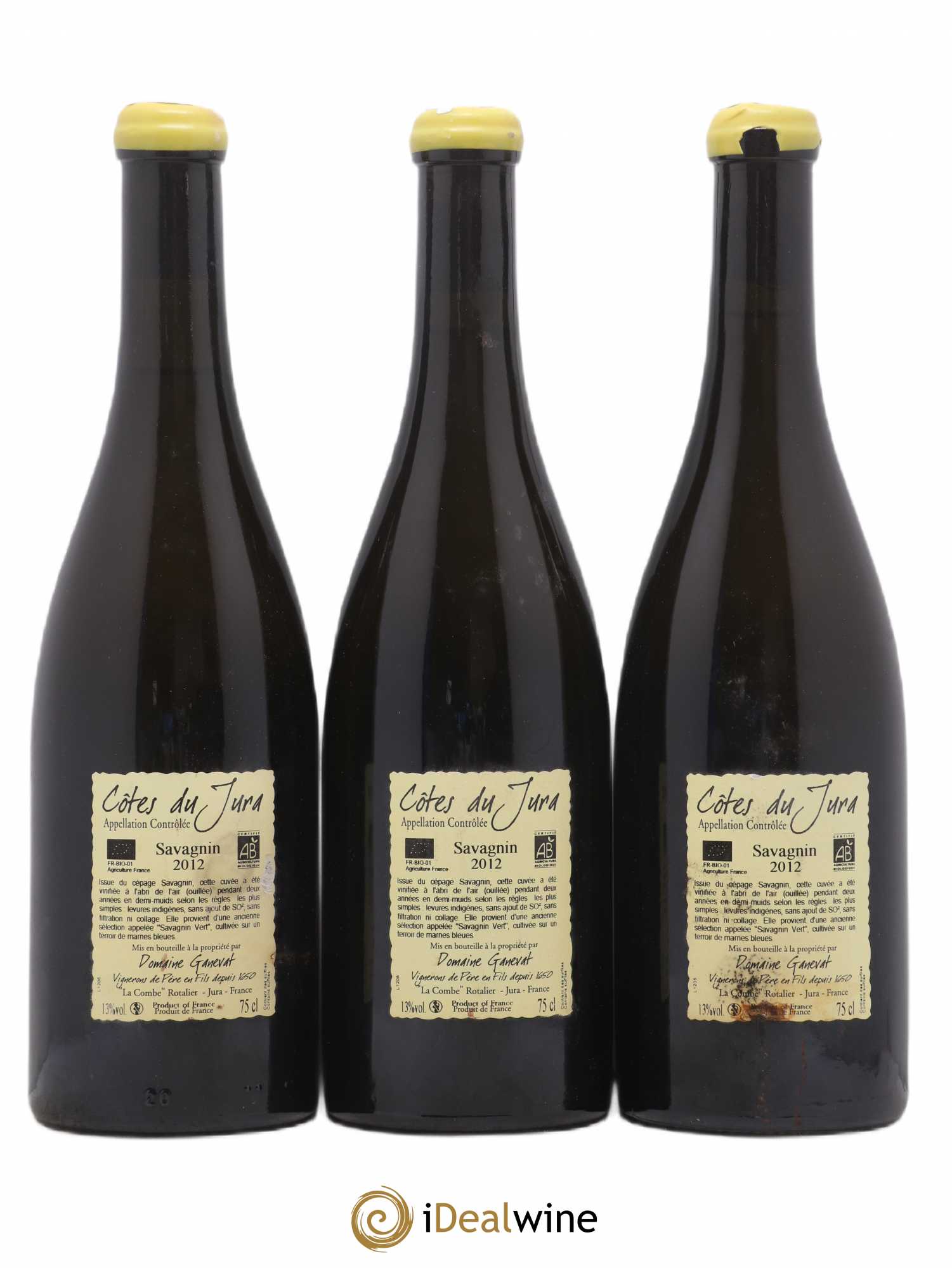 Côtes du Jura Les Chalasses Marnes Bleues Jean-François Ganevat (Domaine) 2012 - Lot de 3 bouteilles - 1
