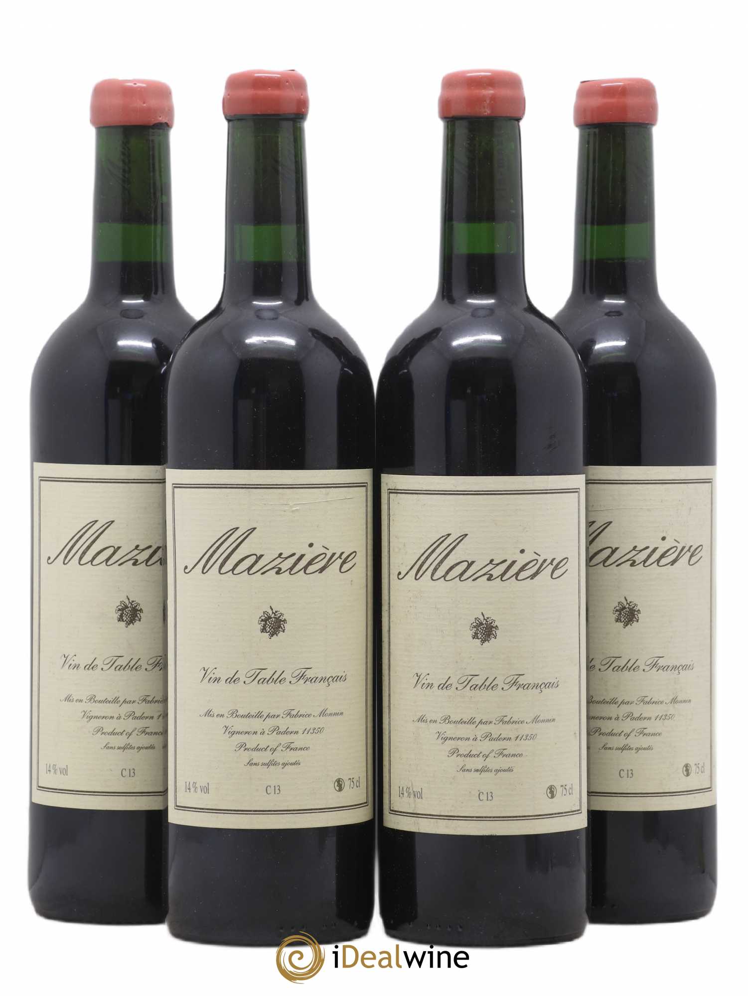 Vin de table Mazieres 2013 - Posten von 4 Flaschen - 0