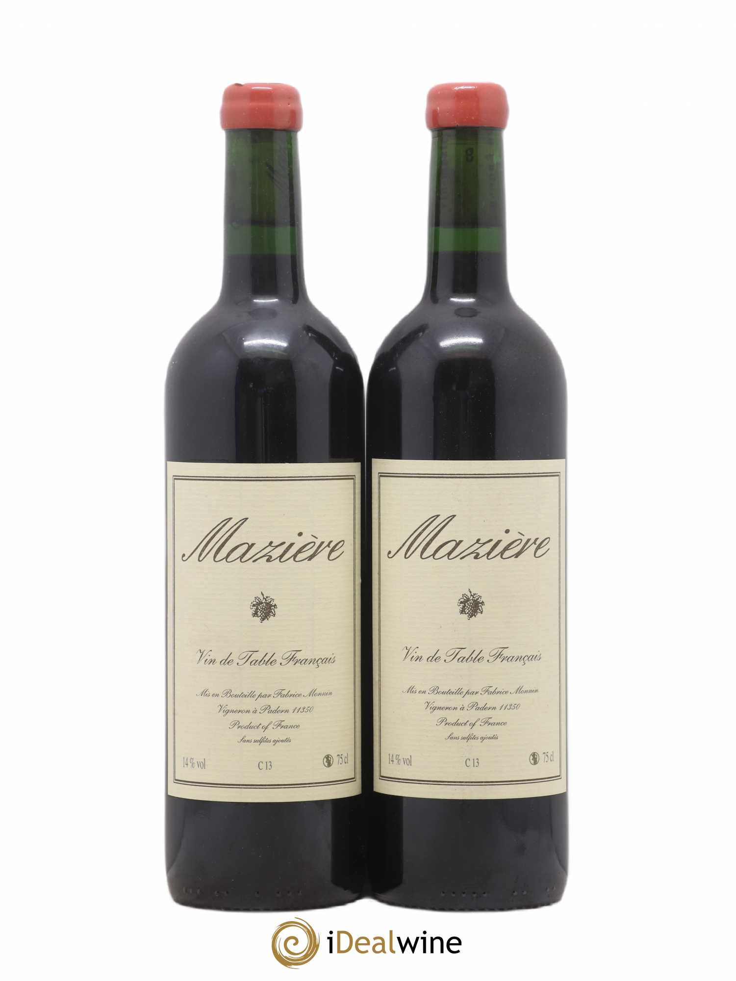 Vin de table Mazieres 2013 - Lot de 2 bouteilles - 0