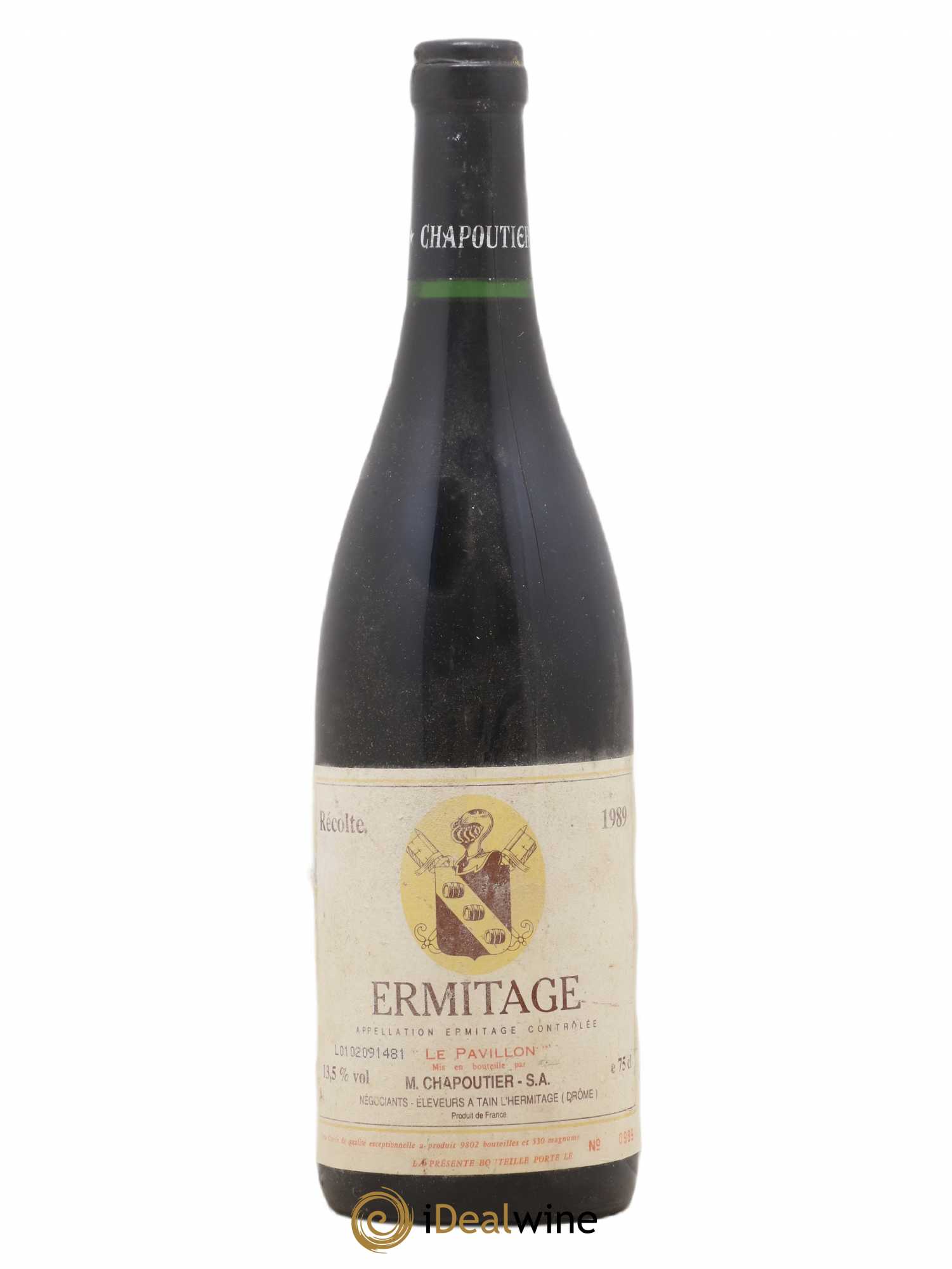 Hermitage Ermitage Le Pavillon Chapoutier 1989 - Lot de 1 bouteille - 0