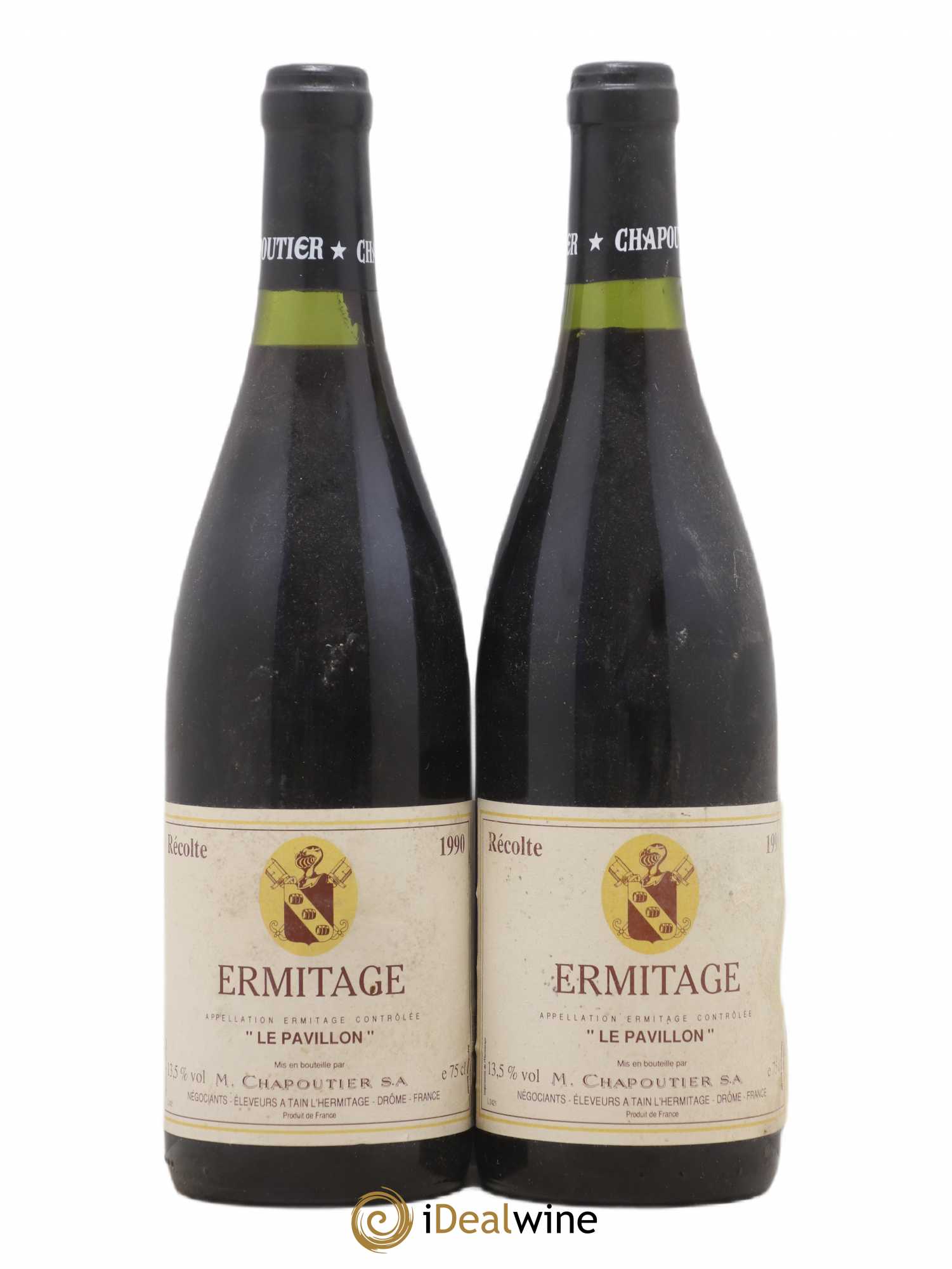 Hermitage Ermitage Le Pavillon Chapoutier 1990 - Lot de 2 bouteilles - 0