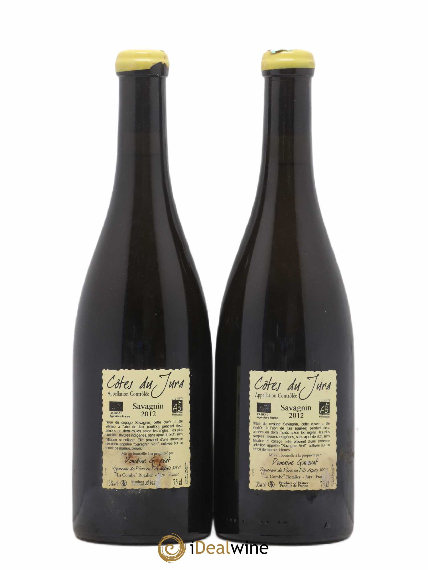 Côtes du Jura Les Chalasses Marnes Bleues Jean-François Ganevat (Domaine) 2012 - Lot de 2 bouteilles - 1