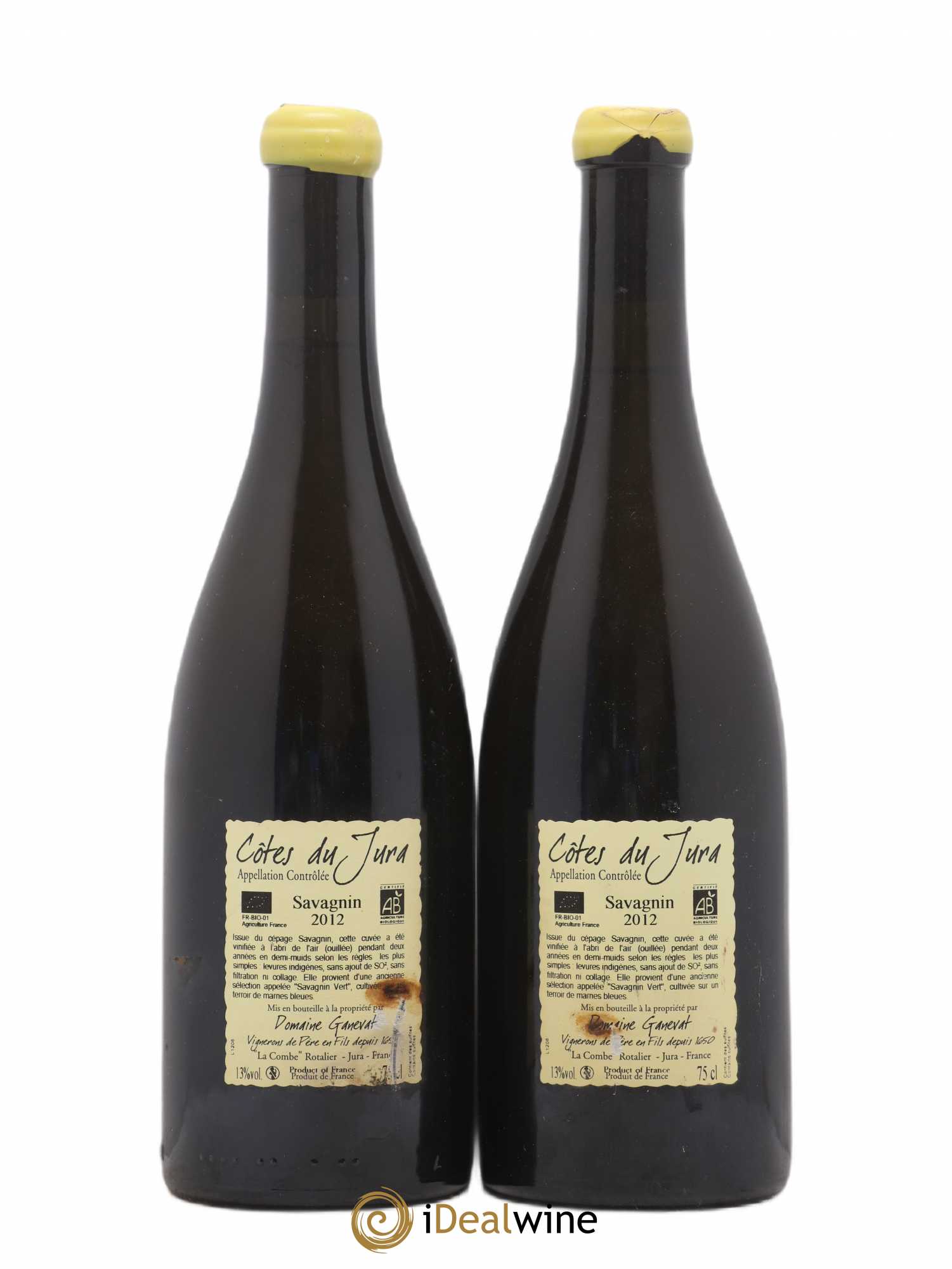 Côtes du Jura Les Chalasses Marnes Bleues Jean-François Ganevat (Domaine) 2012 - Lot de 2 bouteilles - 1