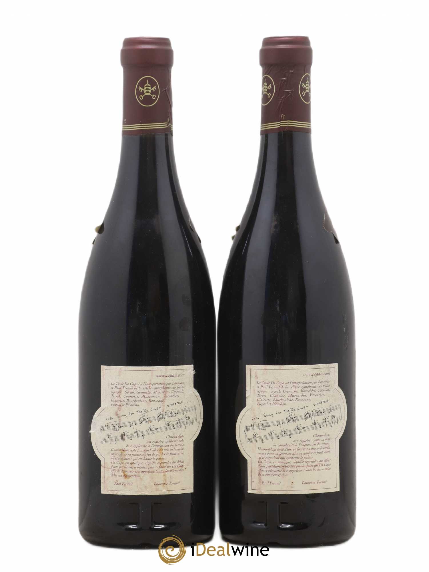 Châteauneuf-du-Pape Domaine du Pégau Cuvée Da Capo Paul et Laurence Féraud 2000 - Lot de 2 bouteilles - 1