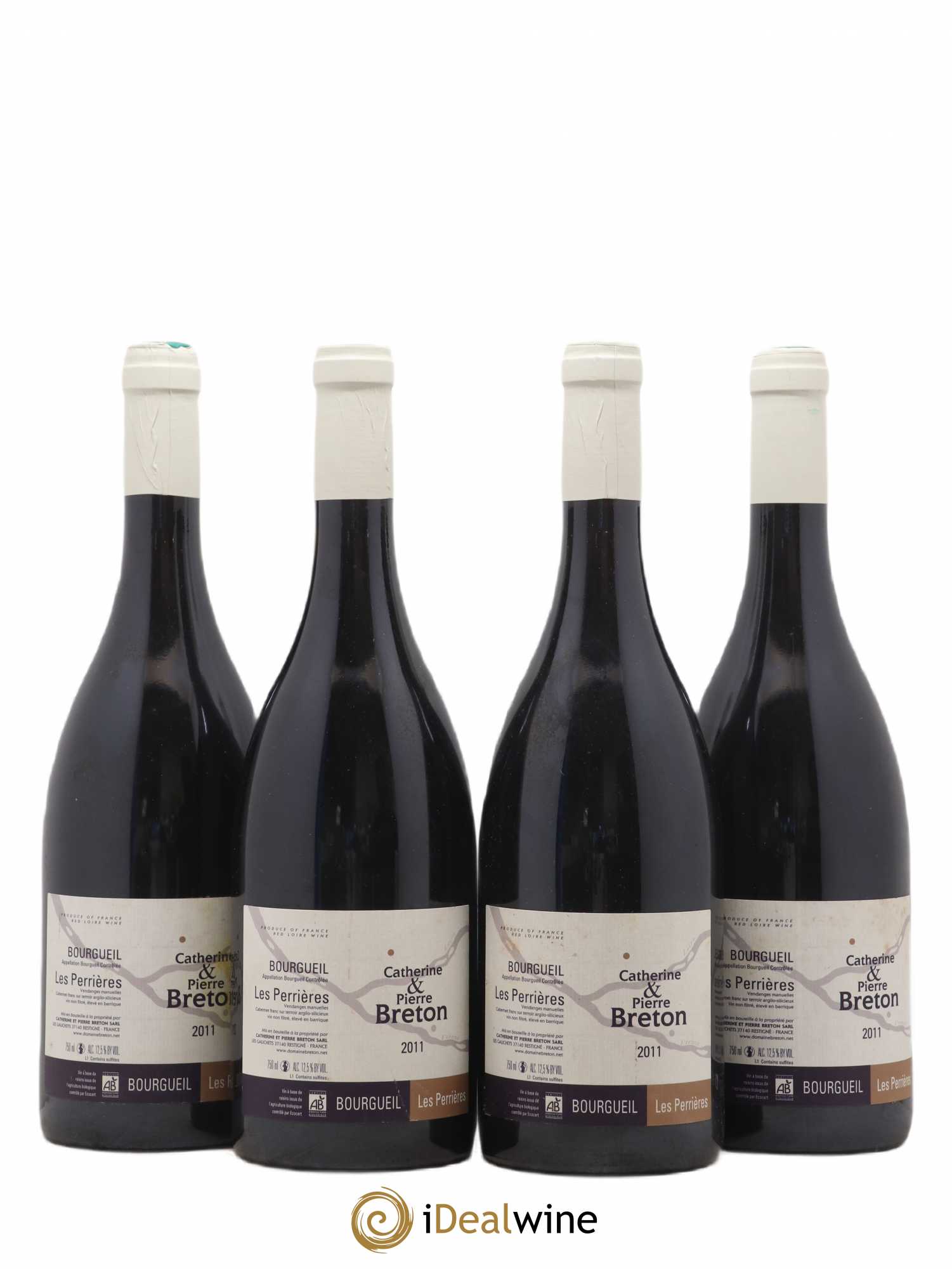 Bourgueil Les Perrières Catherine et Pierre Breton 2011 - Lot de 4 bouteilles - 0