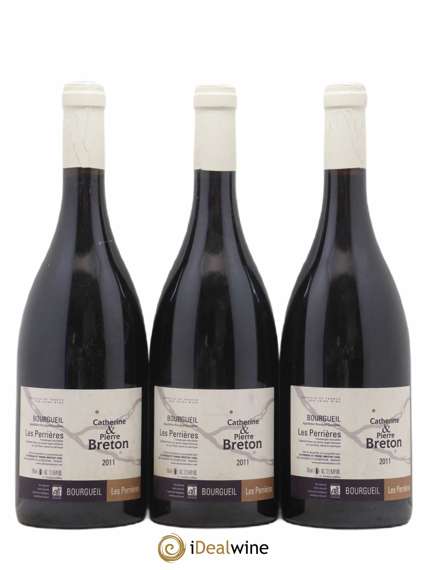 Bourgueil Les Perrières Catherine et Pierre Breton 2011 - Lot de 3 bouteilles - 0