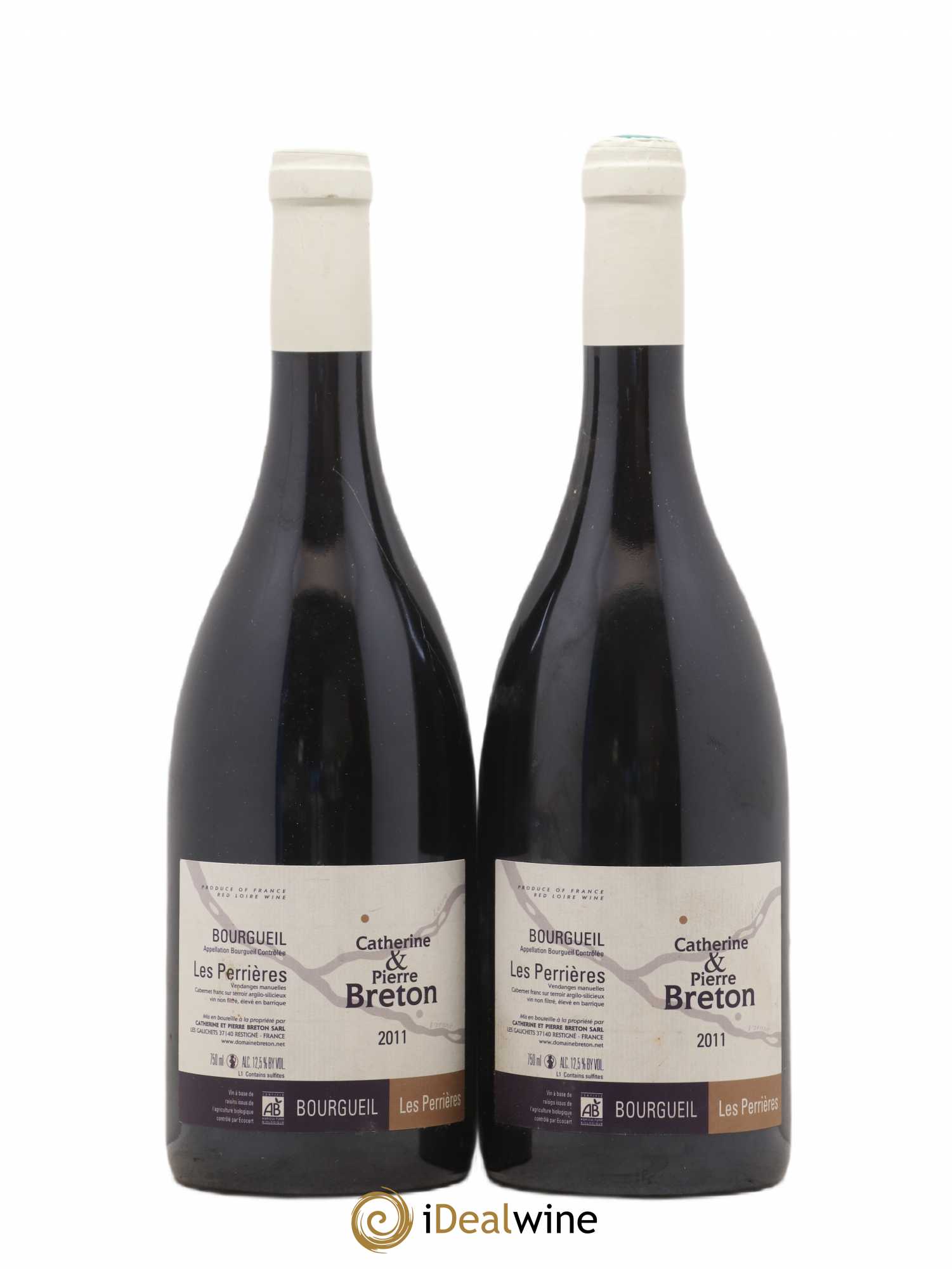Bourgueil Les Perrières Catherine et Pierre Breton 2011 - Lot de 2 bouteilles - 0