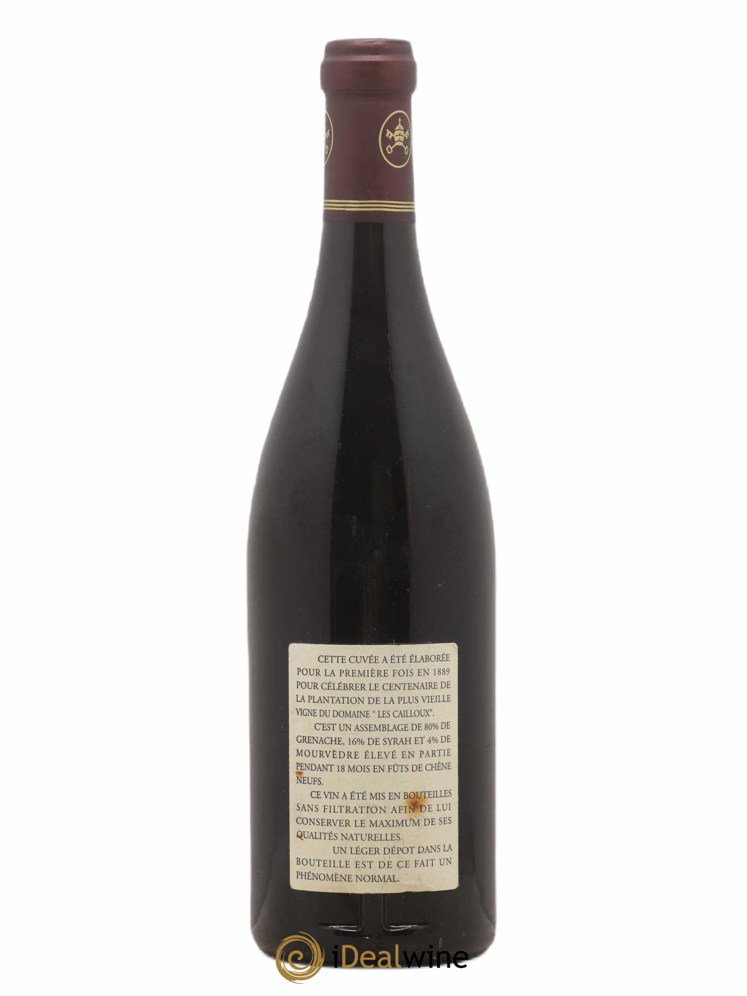 Châteauneuf-du-Pape Les Cailloux Cuvée Centenaire André Brunel 1995 - Lot de 1 bouteille - 1