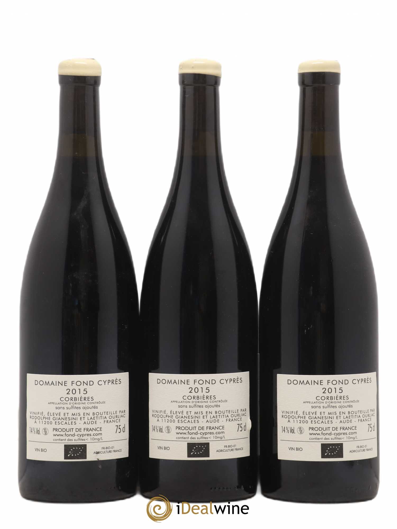 Corbières Fond Cypres Hebe 2015 - Posten von 3 Flaschen - 1