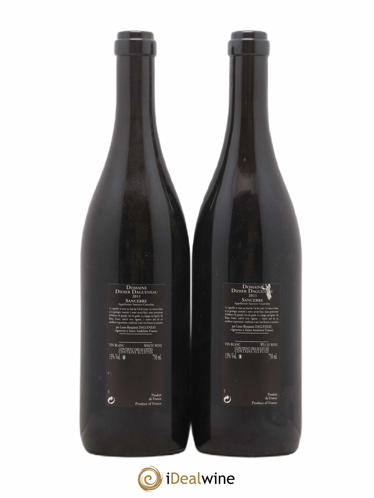 Sancerre Le Mont Damné Chavignol Dagueneau (Domaine Didier - Louis-Benjamin) 2011 - Lot de 2 bouteilles - 1