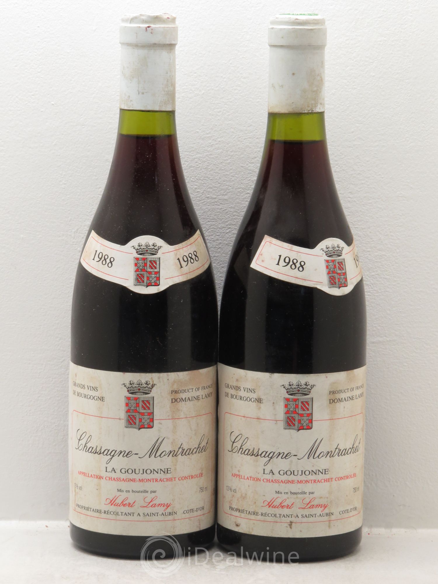 Chassagne-Montrachet La Goujonne - Hubert Lamy 1988 - Lot de 2 bouteilles - 0