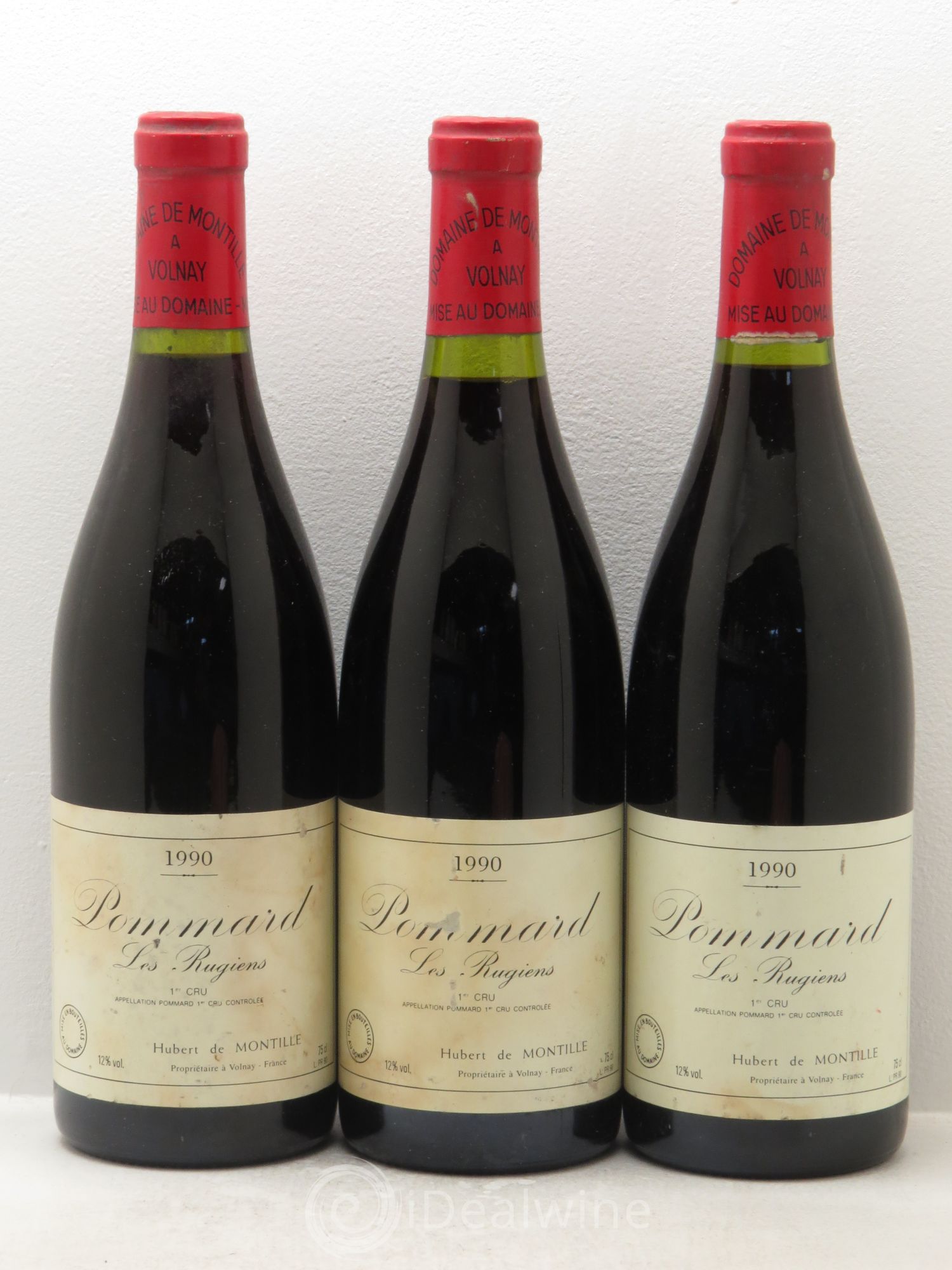 Pommard 1er Cru Les Rugiens-bas De Montille (Domaine) 1990 - Lot de 3 bouteilles - 0