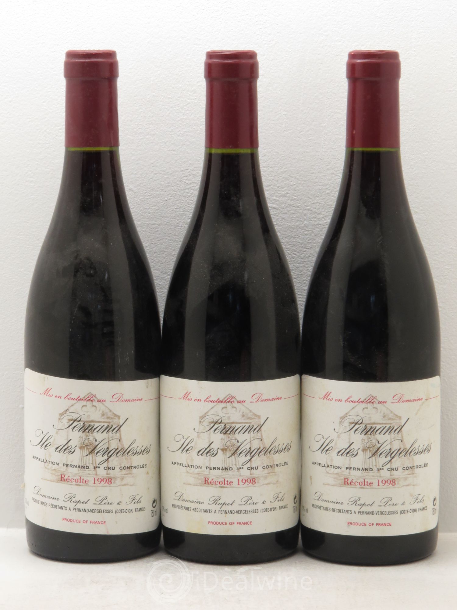 Pernand-Vergelesses 1er Cru 1998 - Lot de 3 bouteilles - 0