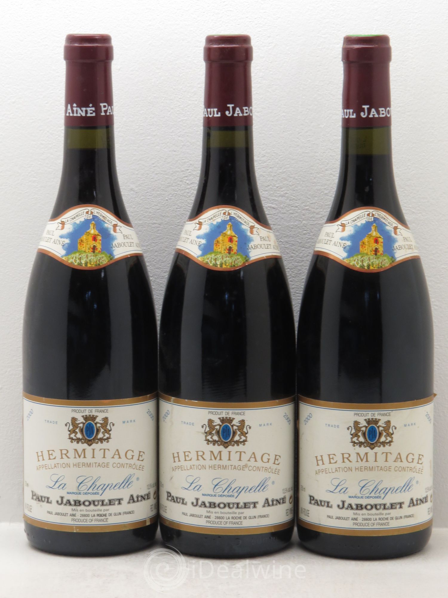 Hermitage La Chapelle Paul Jaboulet Ainé 2000 - Lot de 3 bouteilles - 0