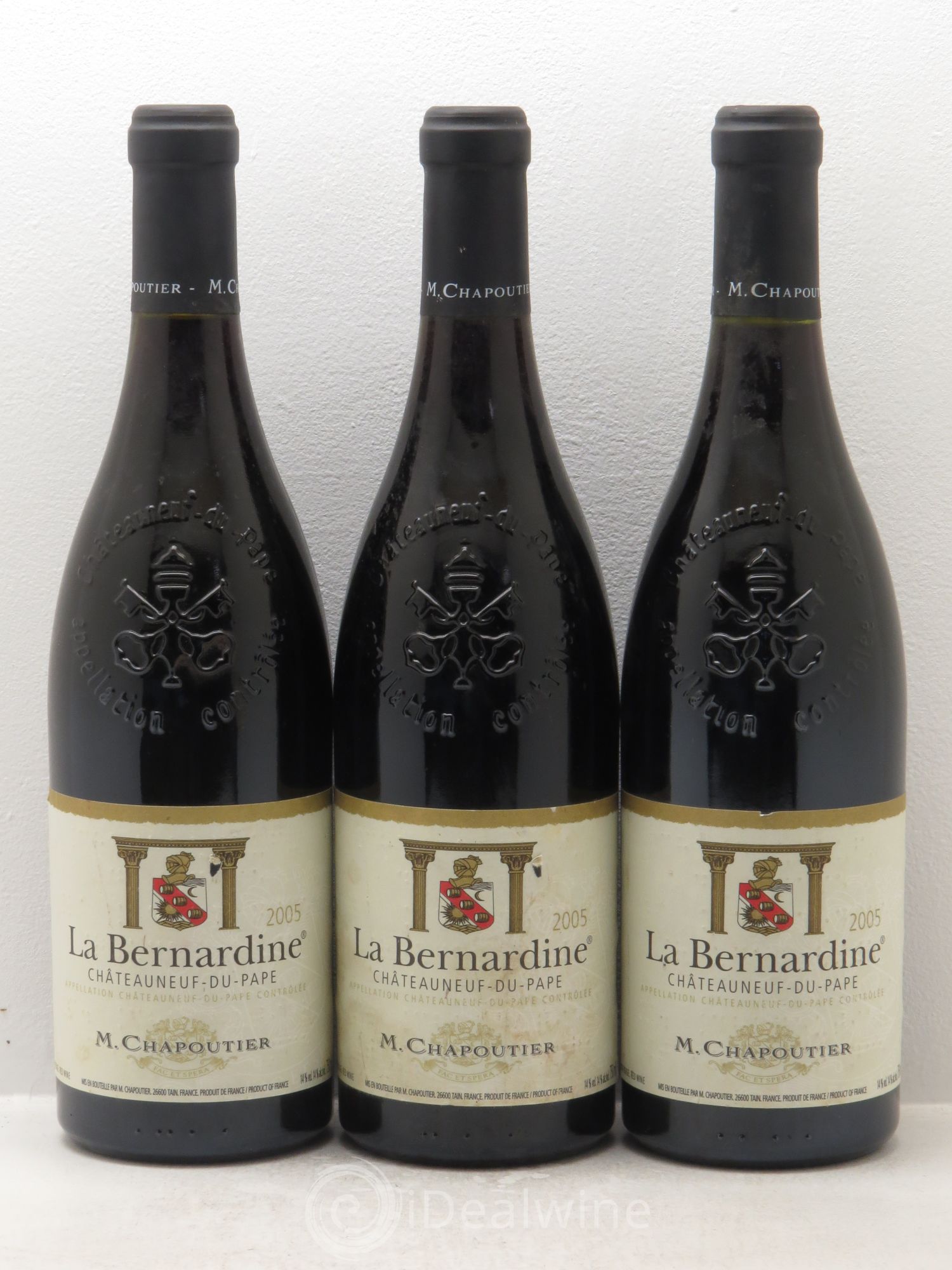Châteauneuf-du-Pape La Bernardine Chapoutier 2005 - Lot de 3 bouteilles - 0