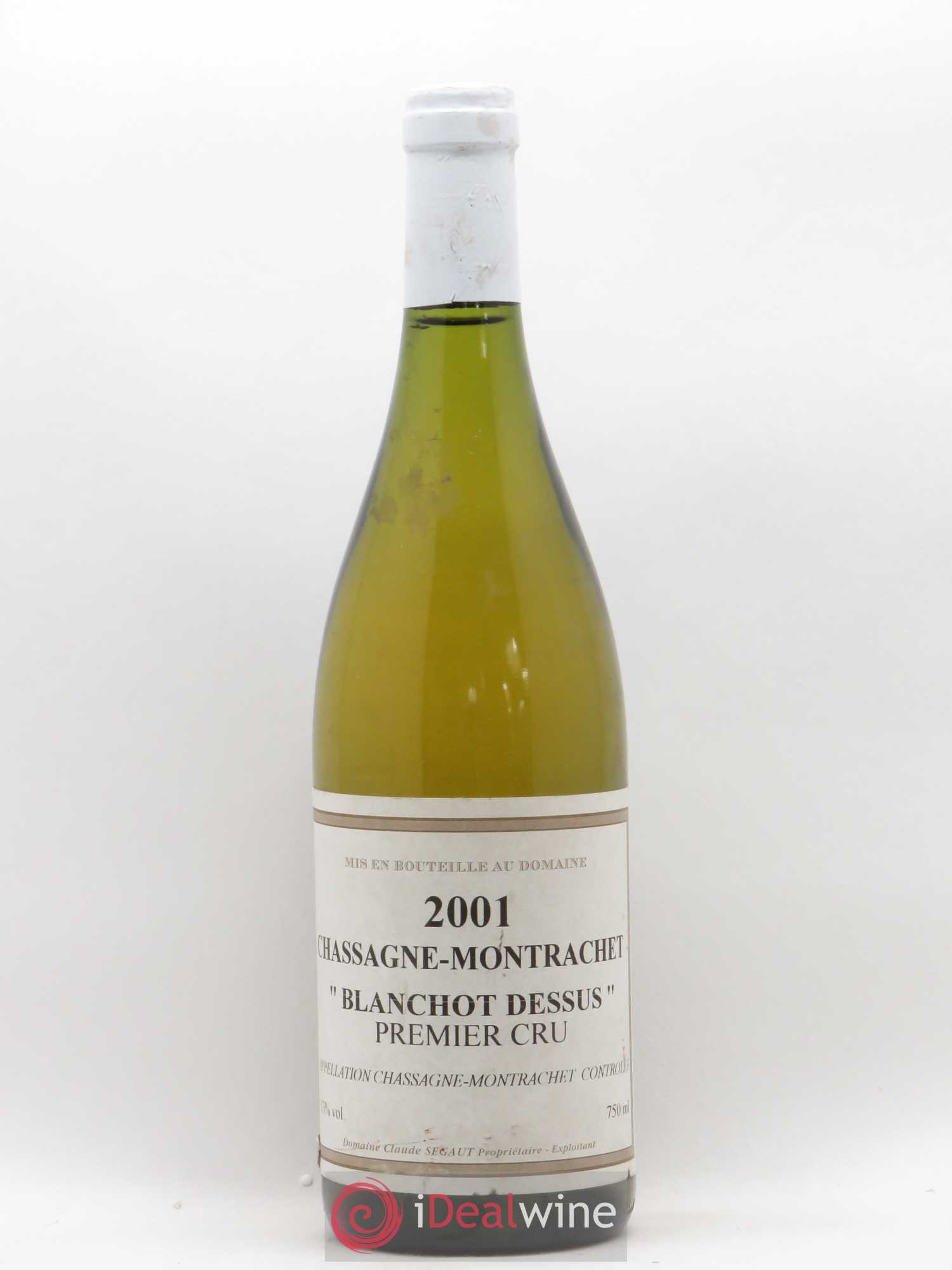 Chassagne-Montrachet 1er Cru Blanchot Dessus Domaine Claude Segaut 2001 - Posten von 1 Flasche - 0