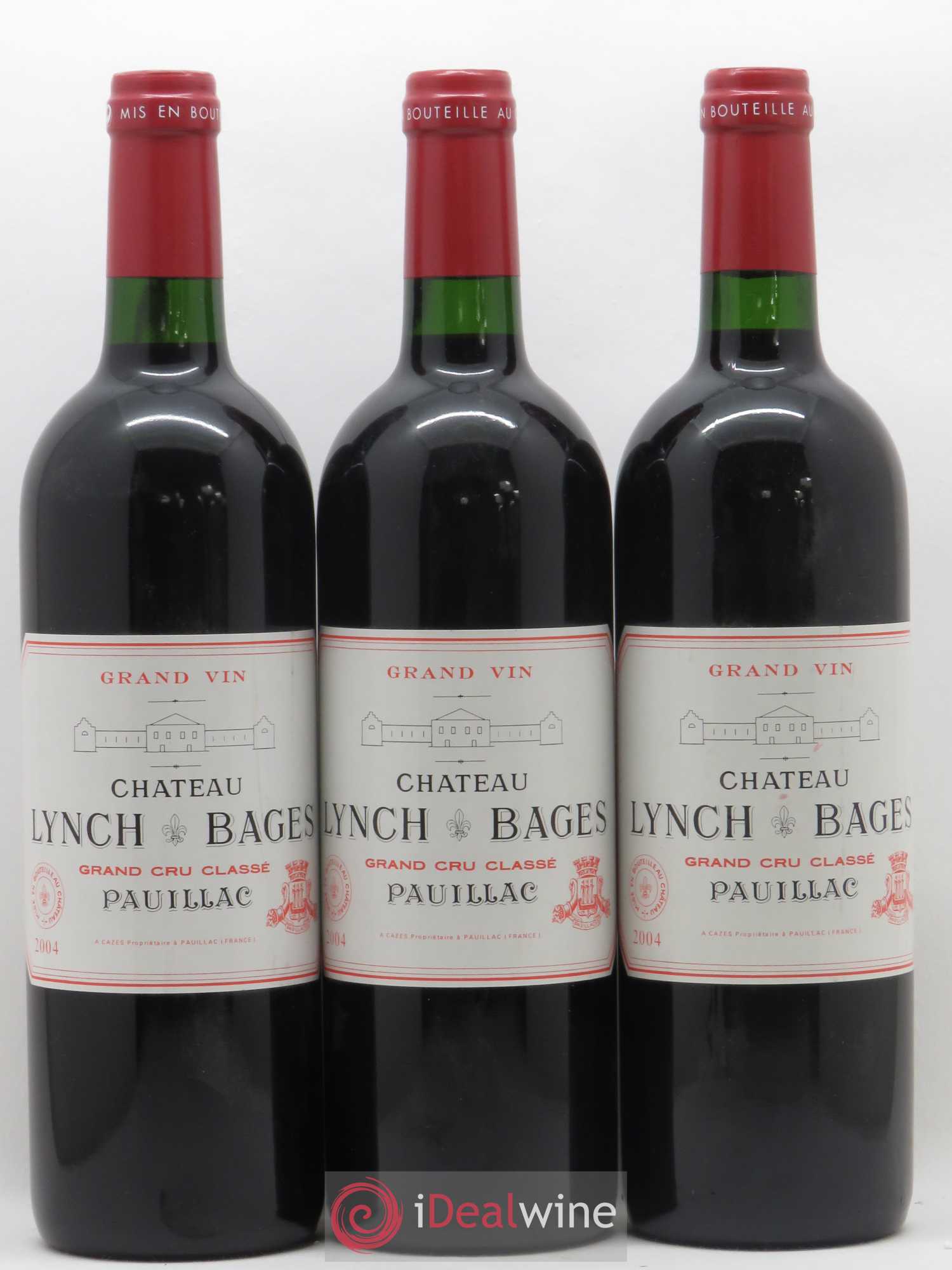 Château Lynch Bages 5ème Grand Cru Classé 2004 - Lot de 3 bouteilles - 0